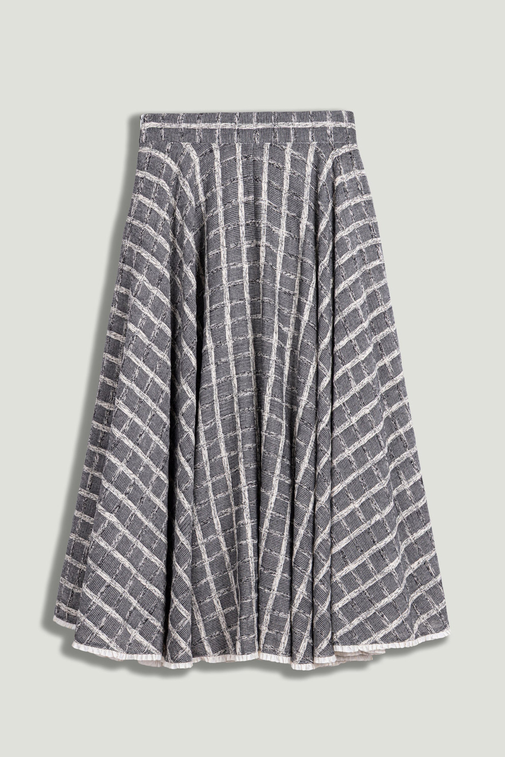 Frill Trimmed Ruffle Midi Skirt