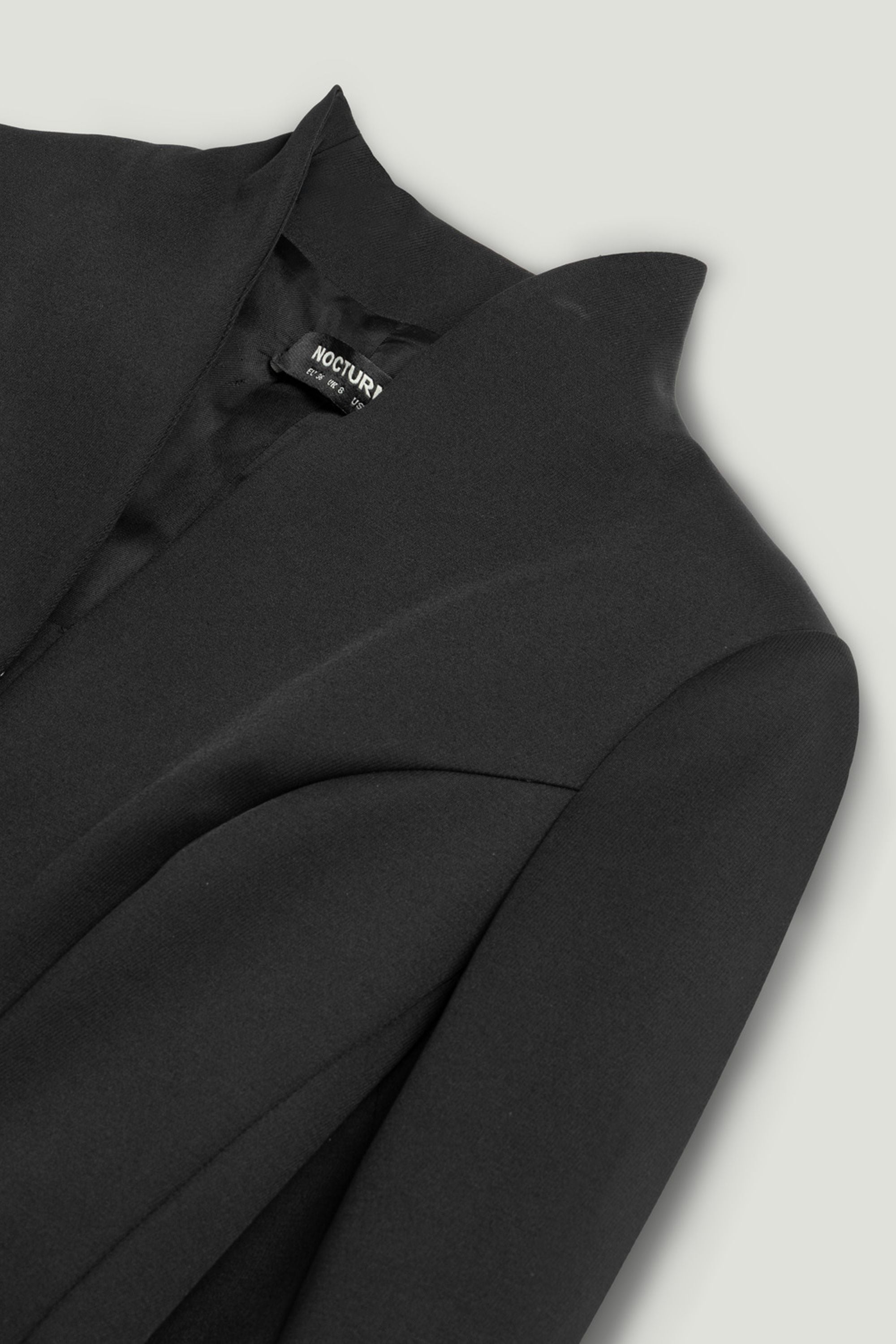 Black Structured Blazer Jacket