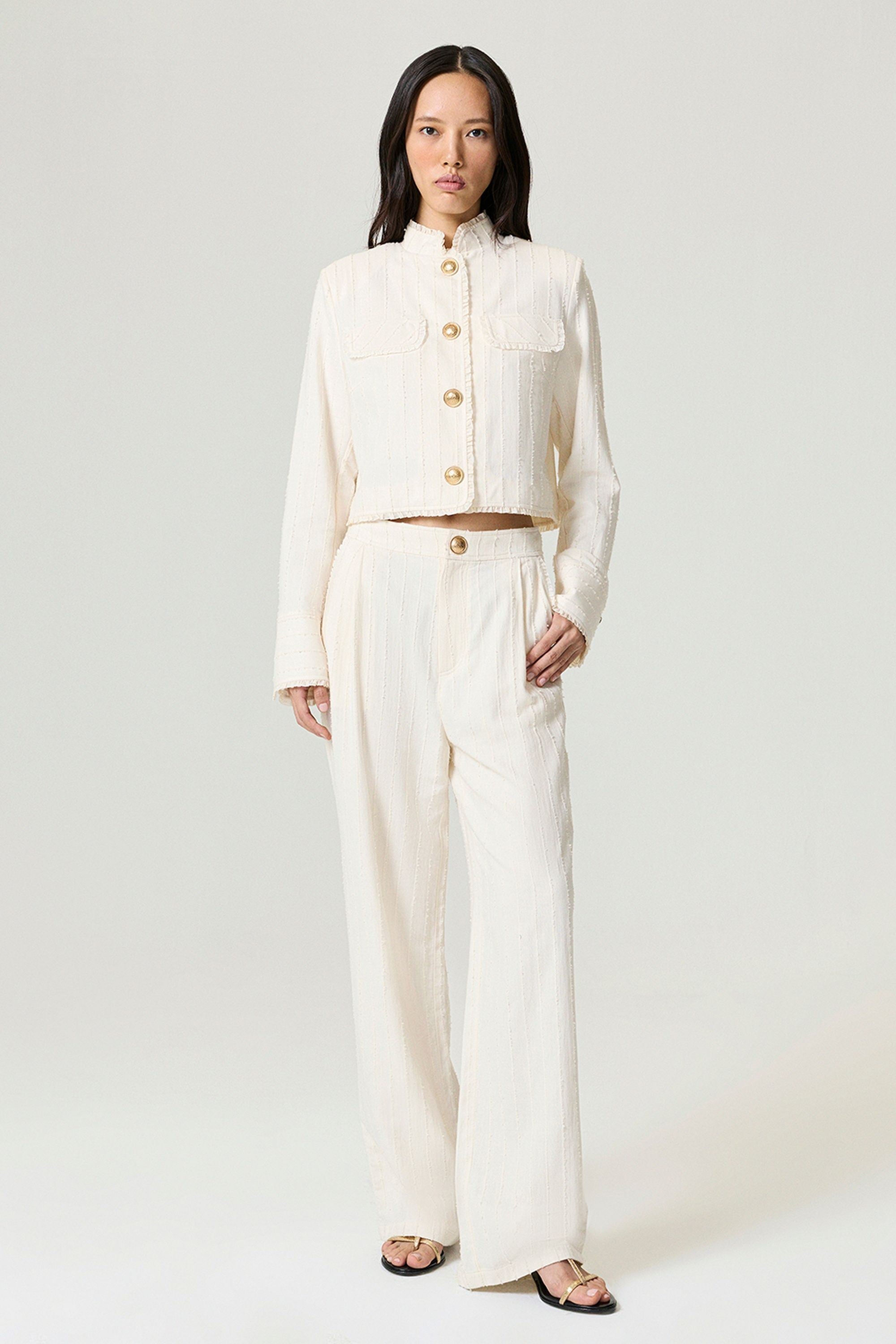 Ruffle Trim Detailed Pants