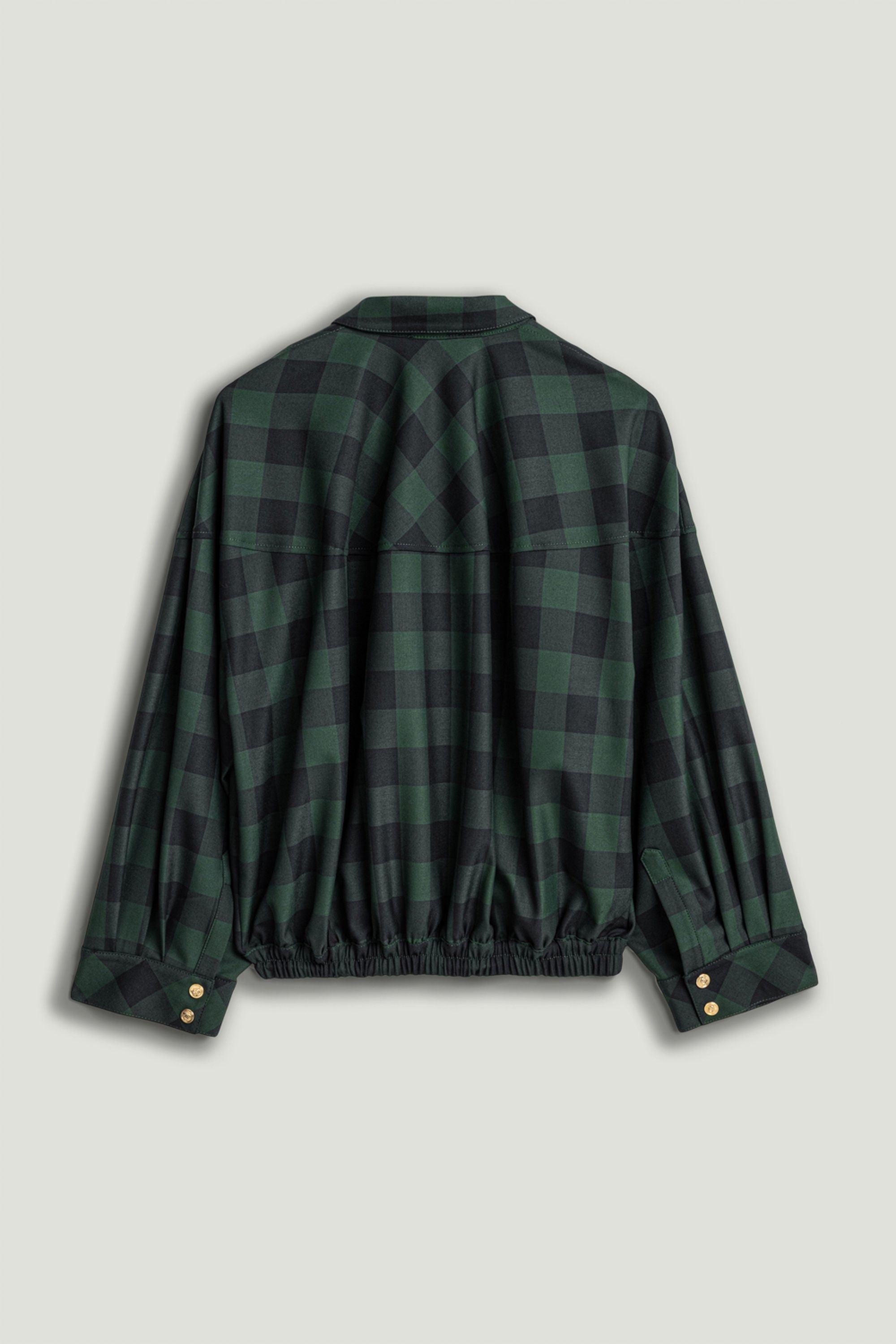 Checked Zip-Front Jacket