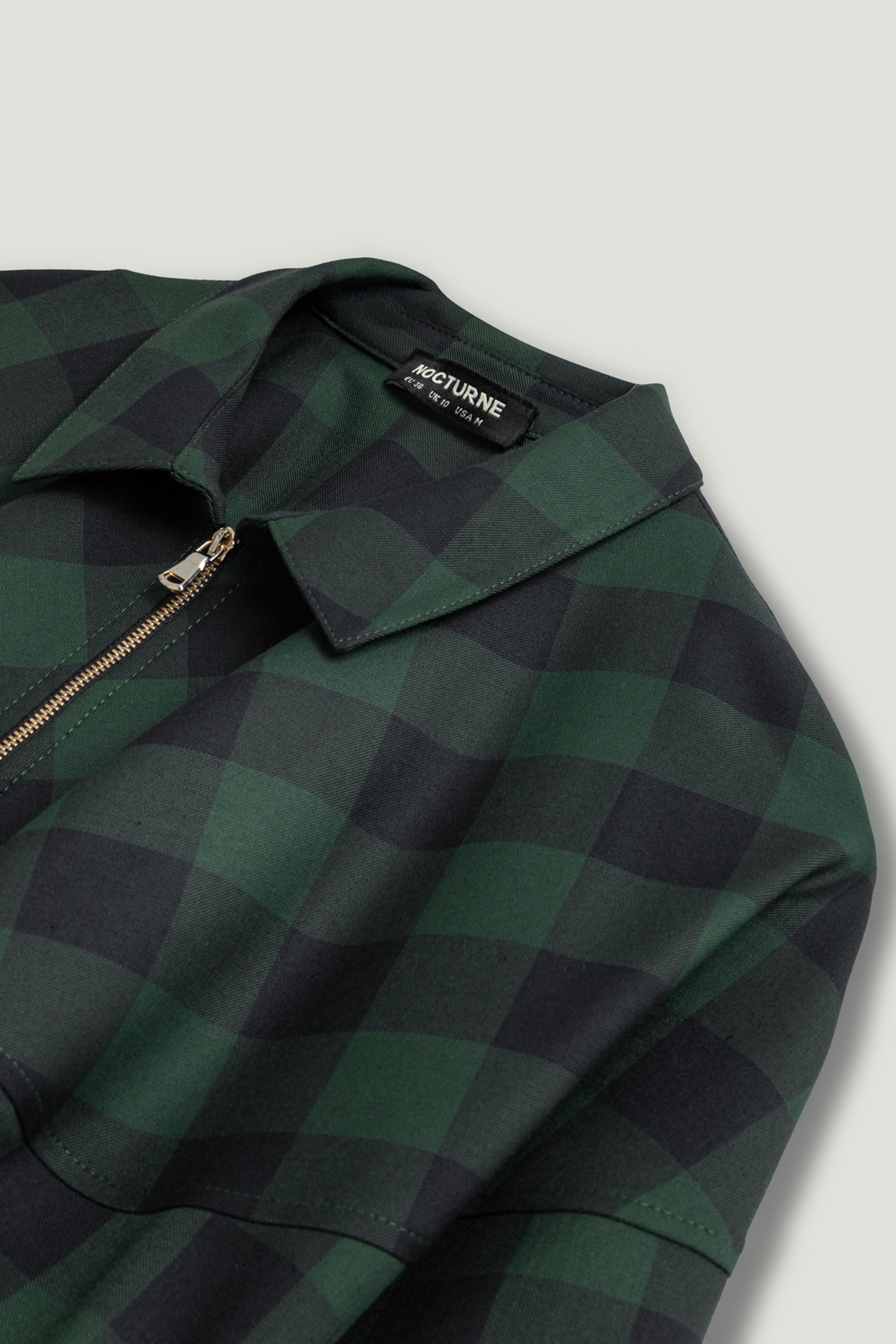 Checked Zip-Front Jacket