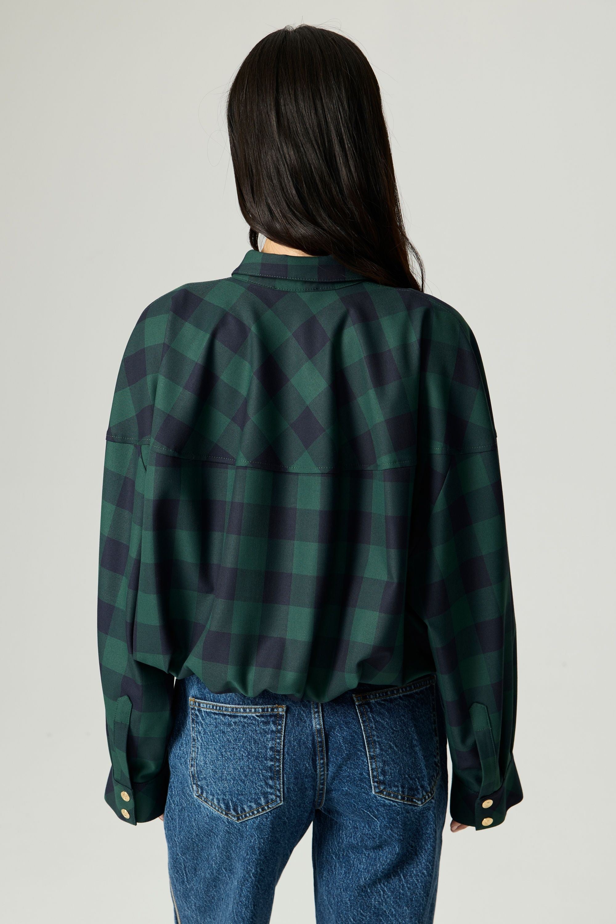 Checked Zip-Front Jacket