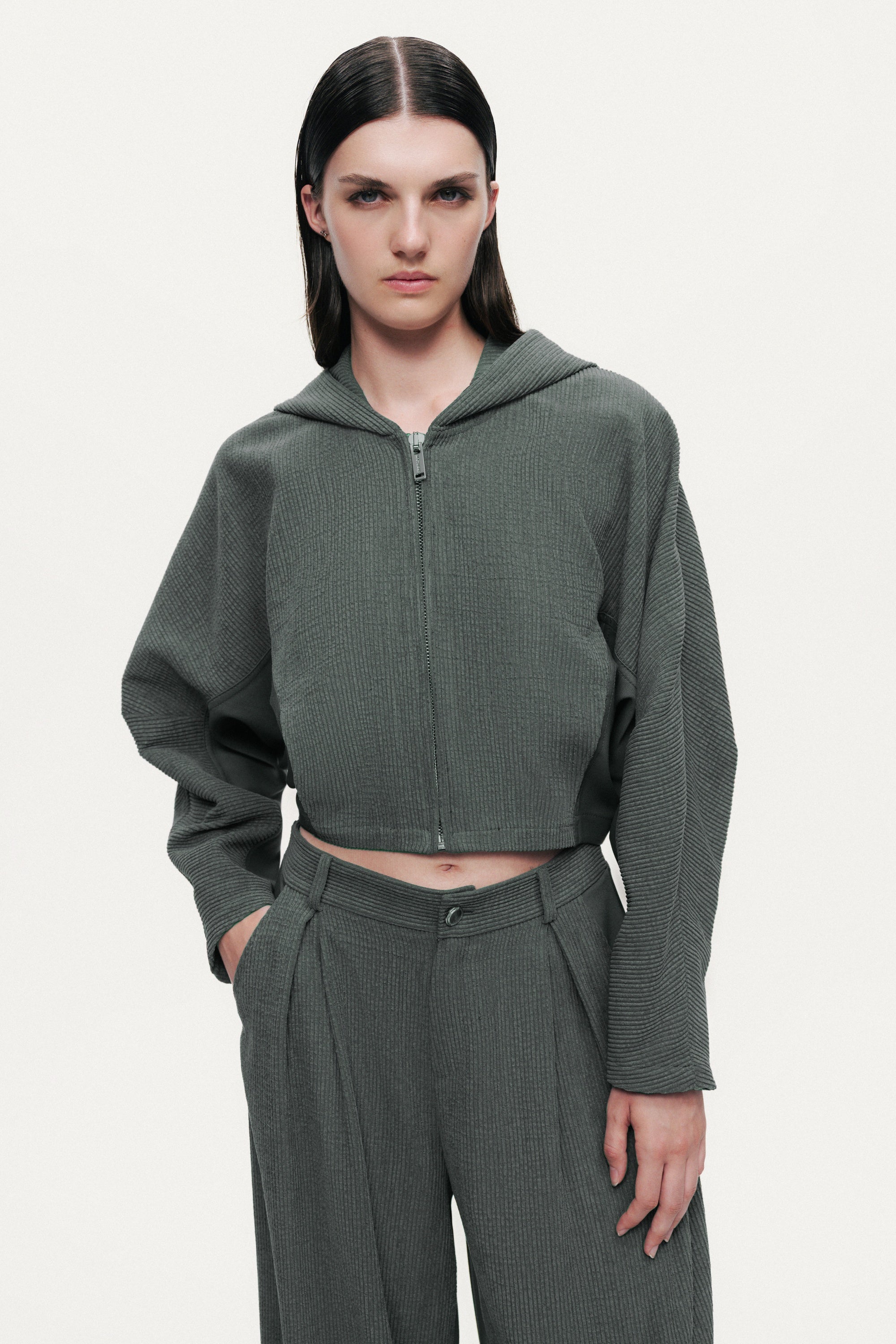 High-Rise Tailored Pants