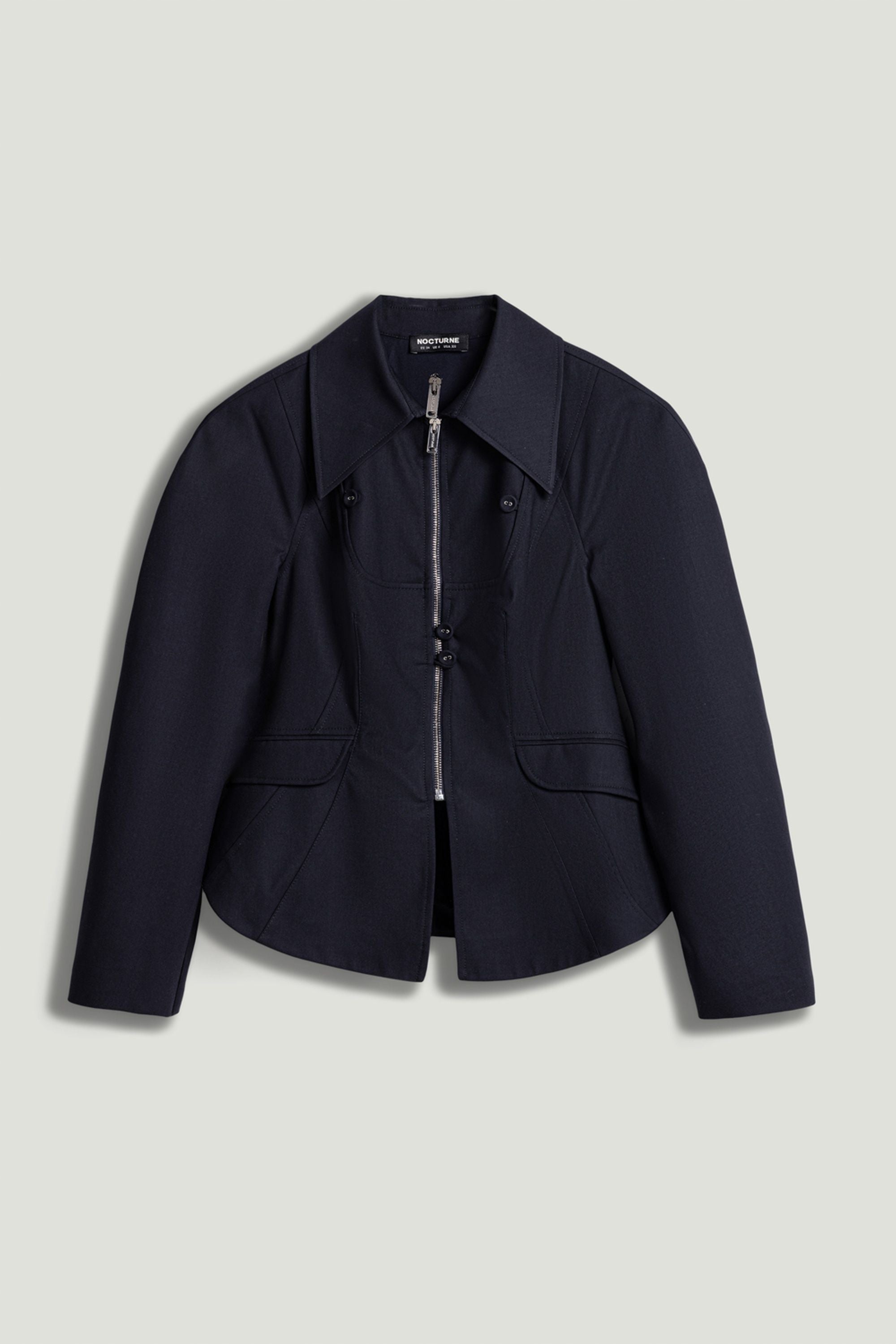 Zip-Front Tailored Jacket