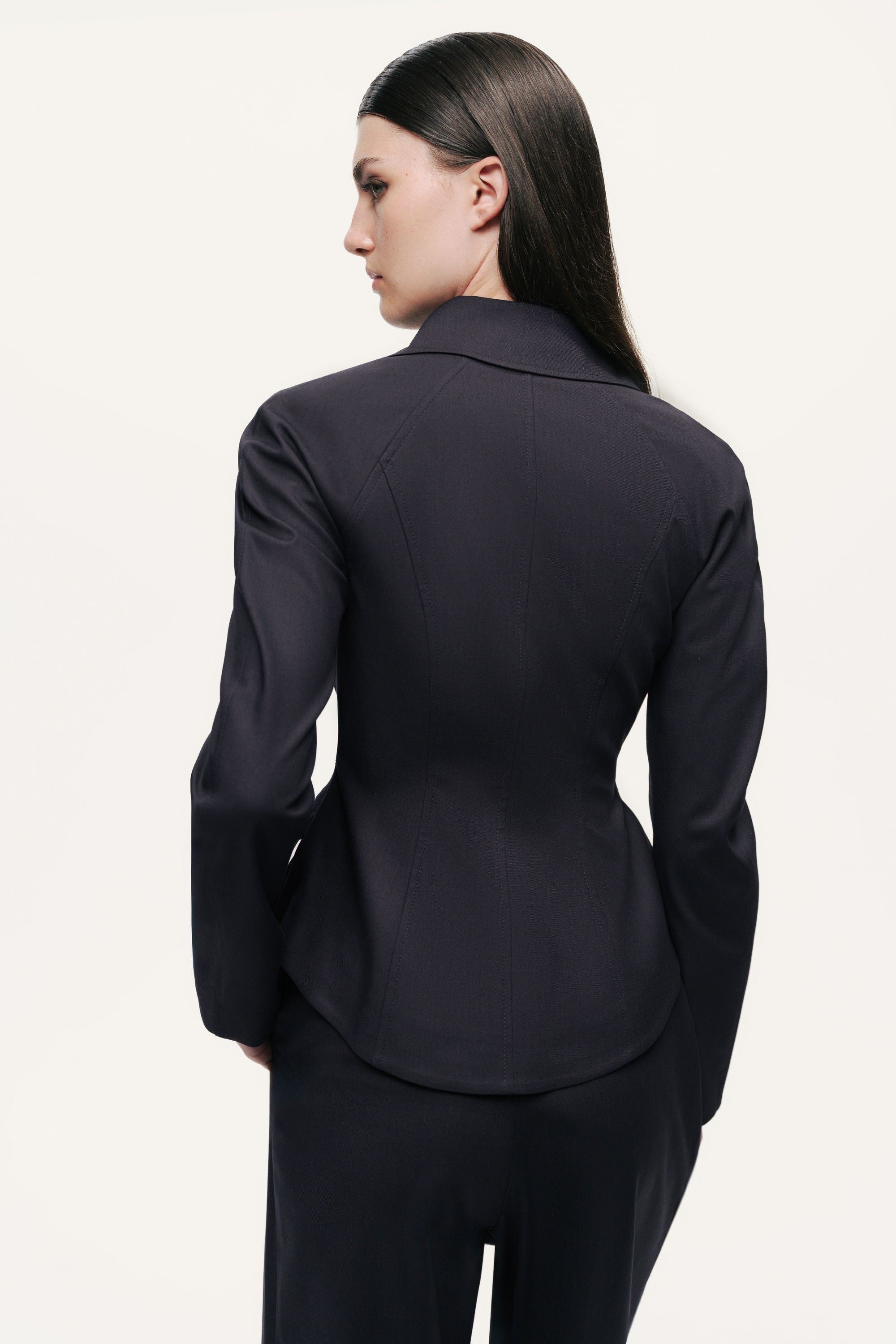 Zip-Front Tailored Jacket