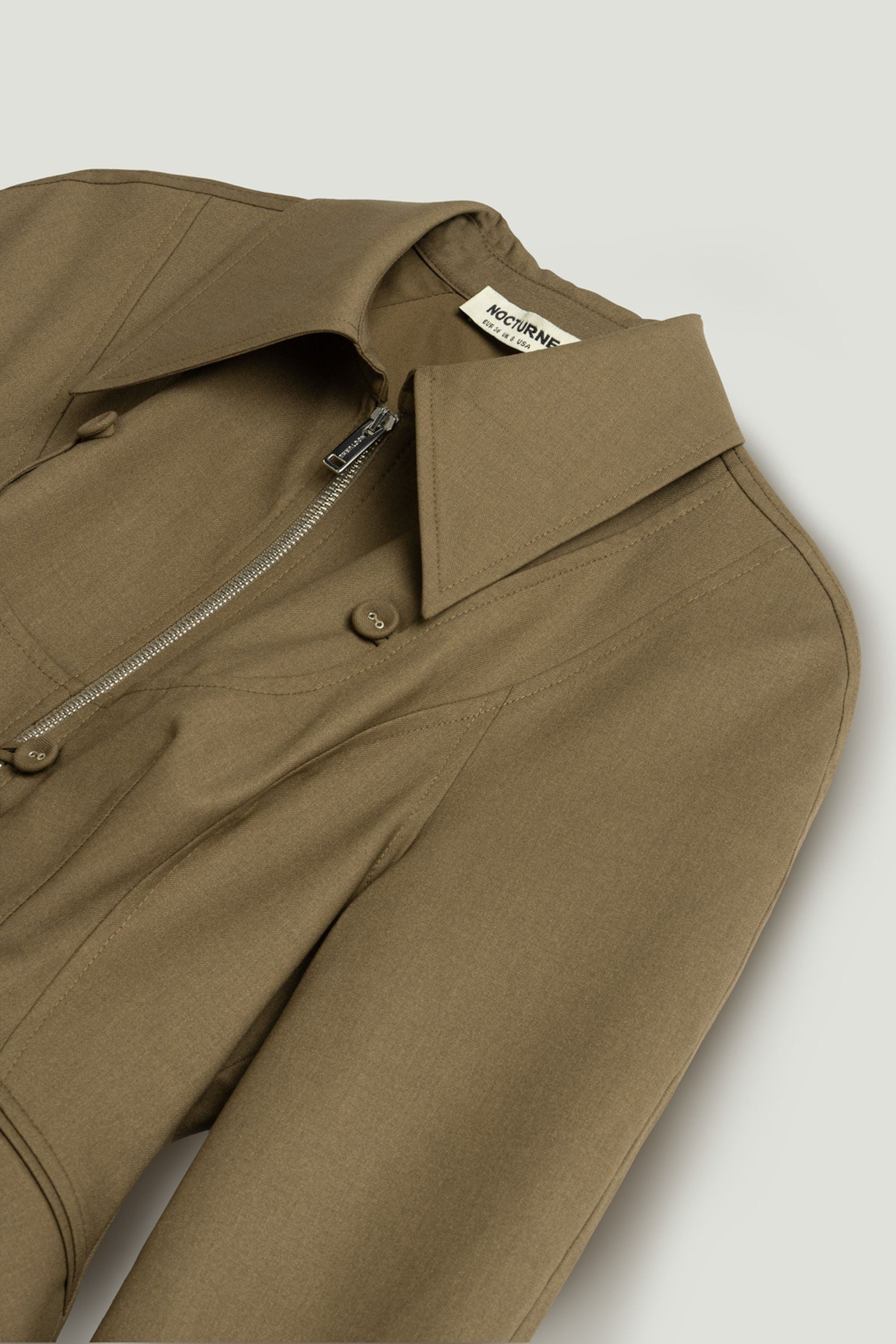 Zip-Front Tailored Jacket