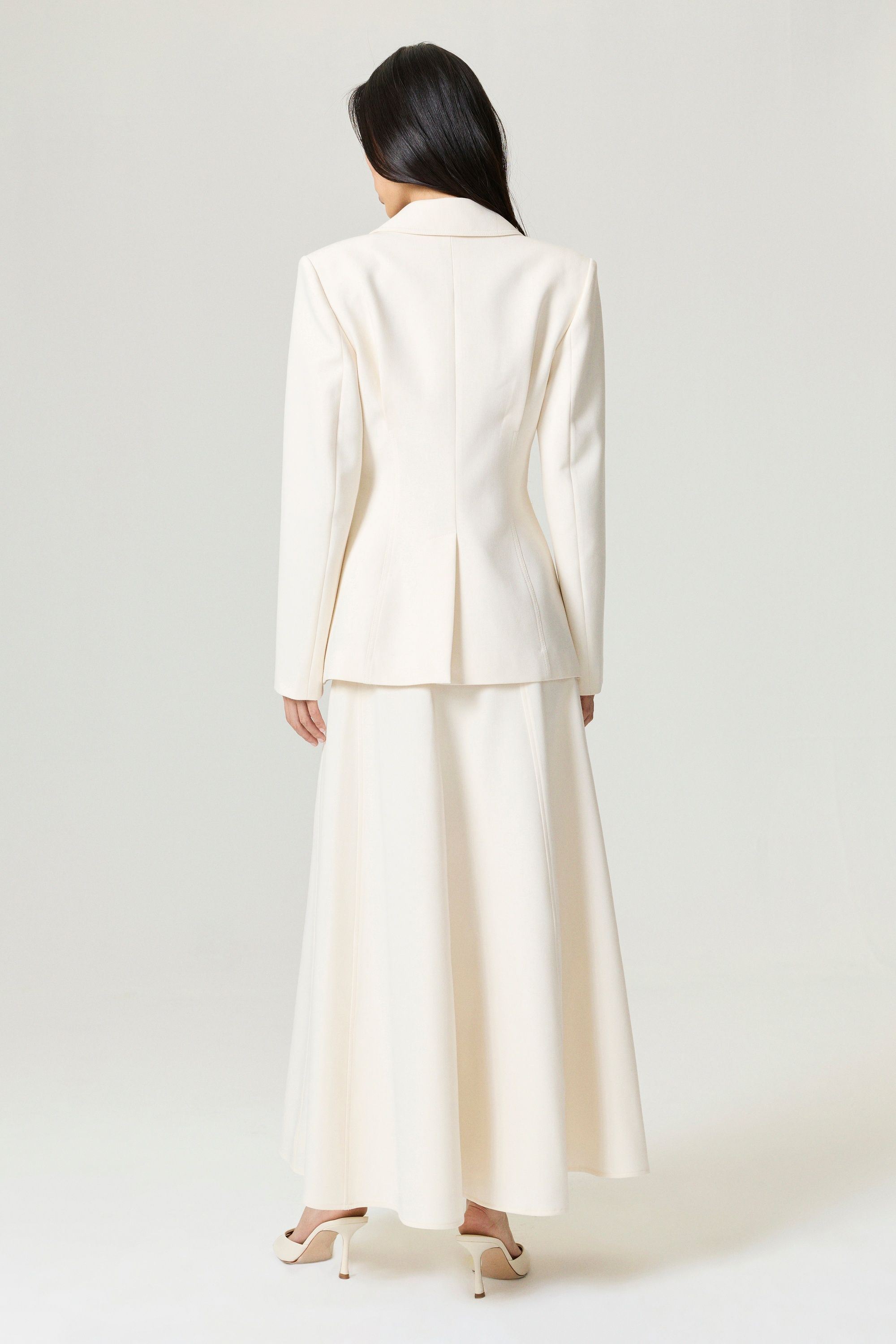 Gold Accent Padded Shoulder Jacket