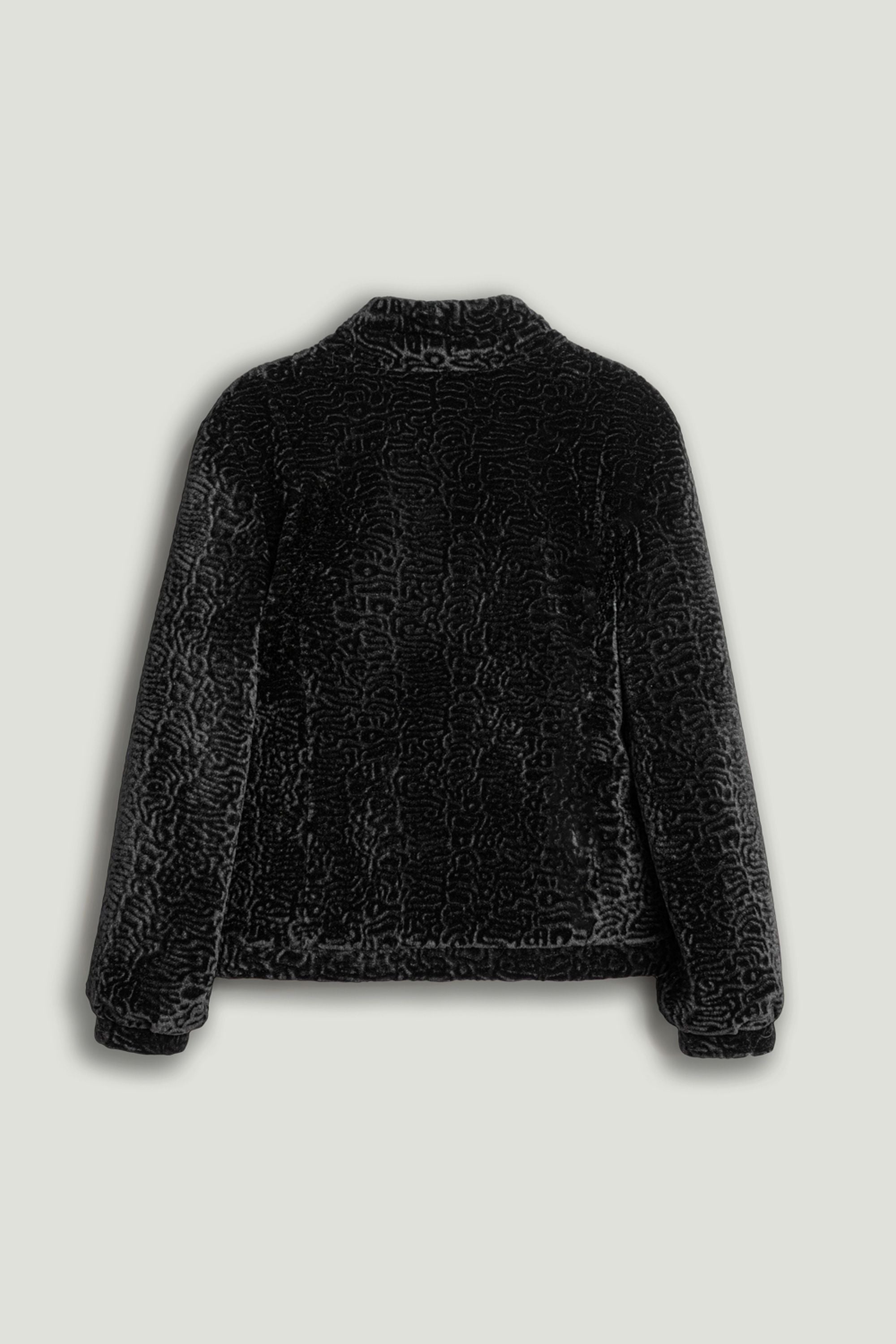 Textured High Neck Jacket