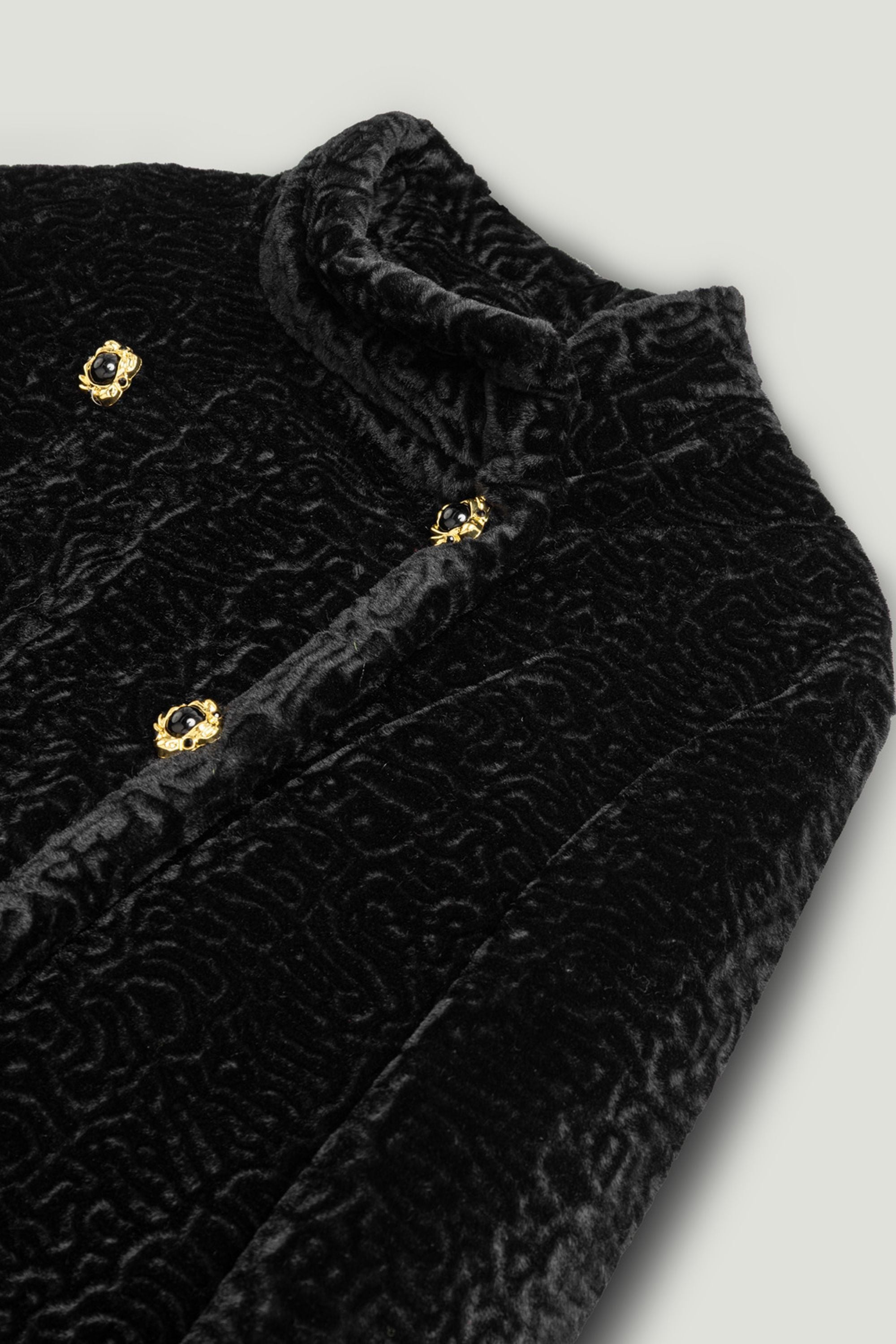 Textured High Neck Jacket