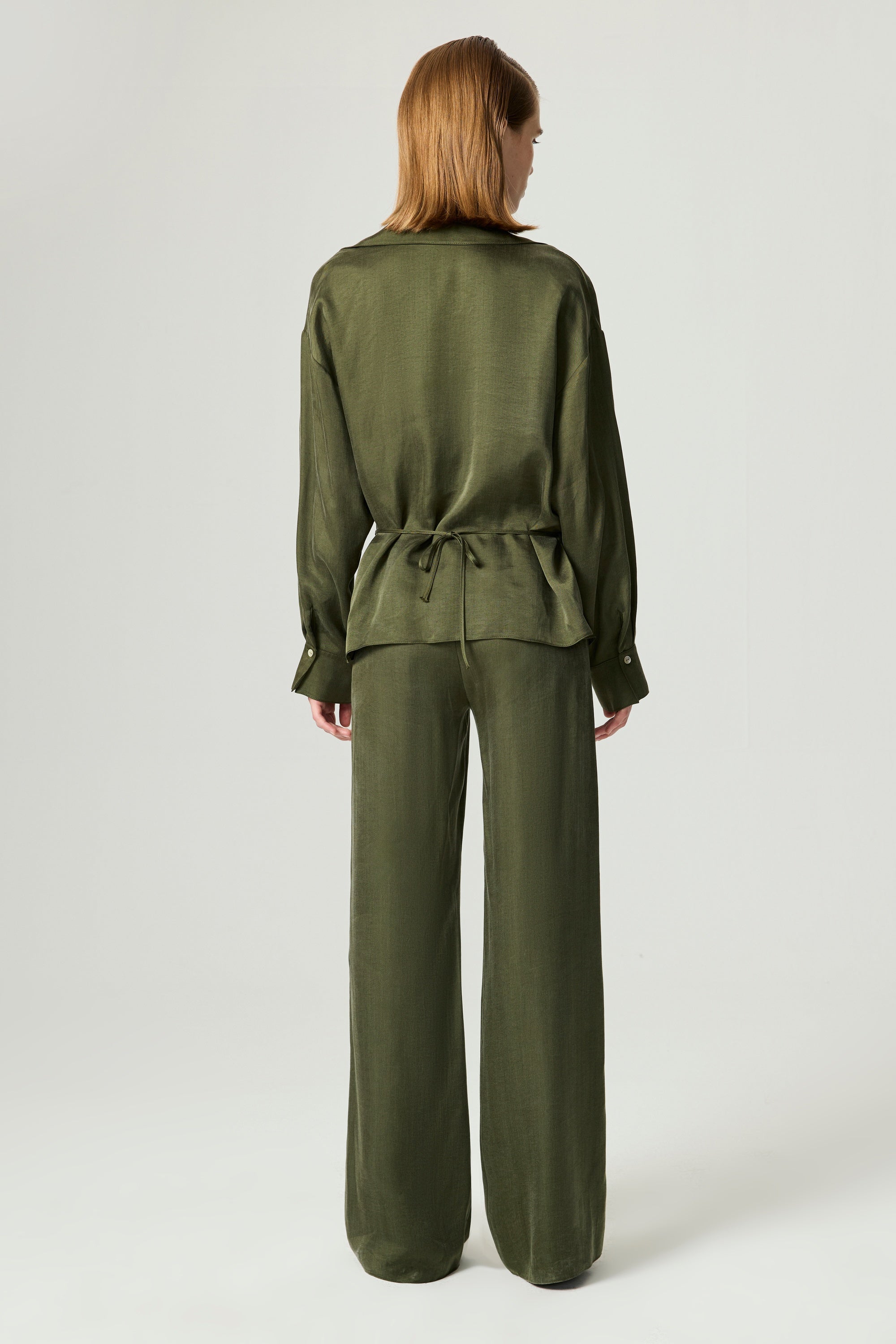 Logo Buckle Wrap Blouse