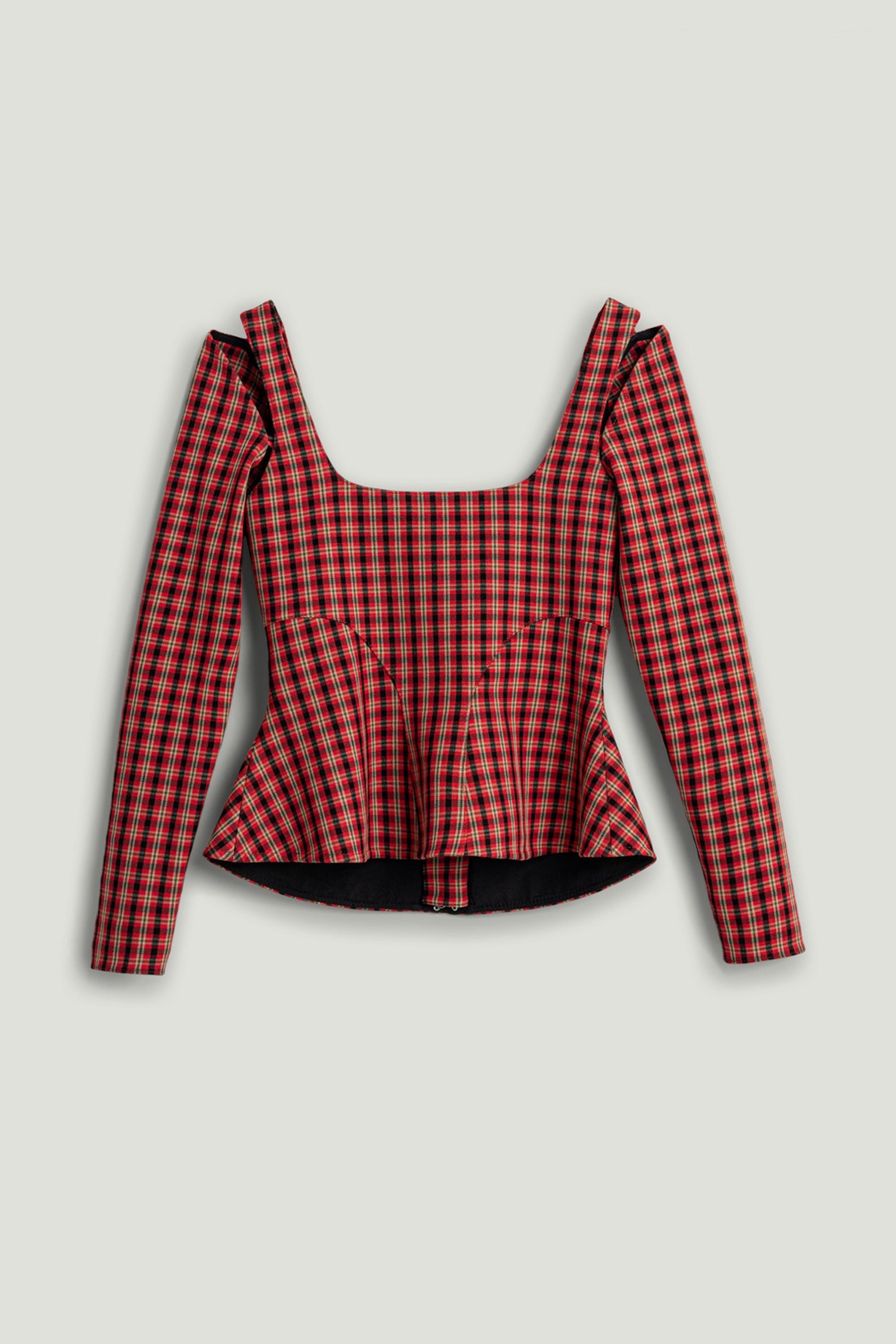 Checked Corset Top
