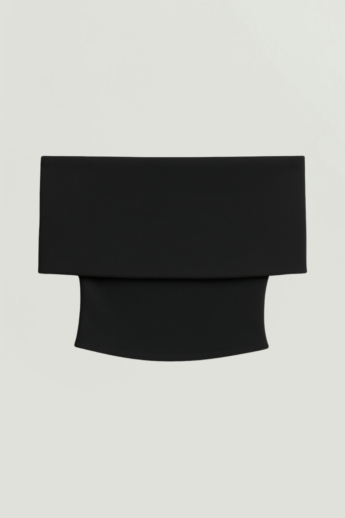 Foldover Zip-Front Bandeau Top