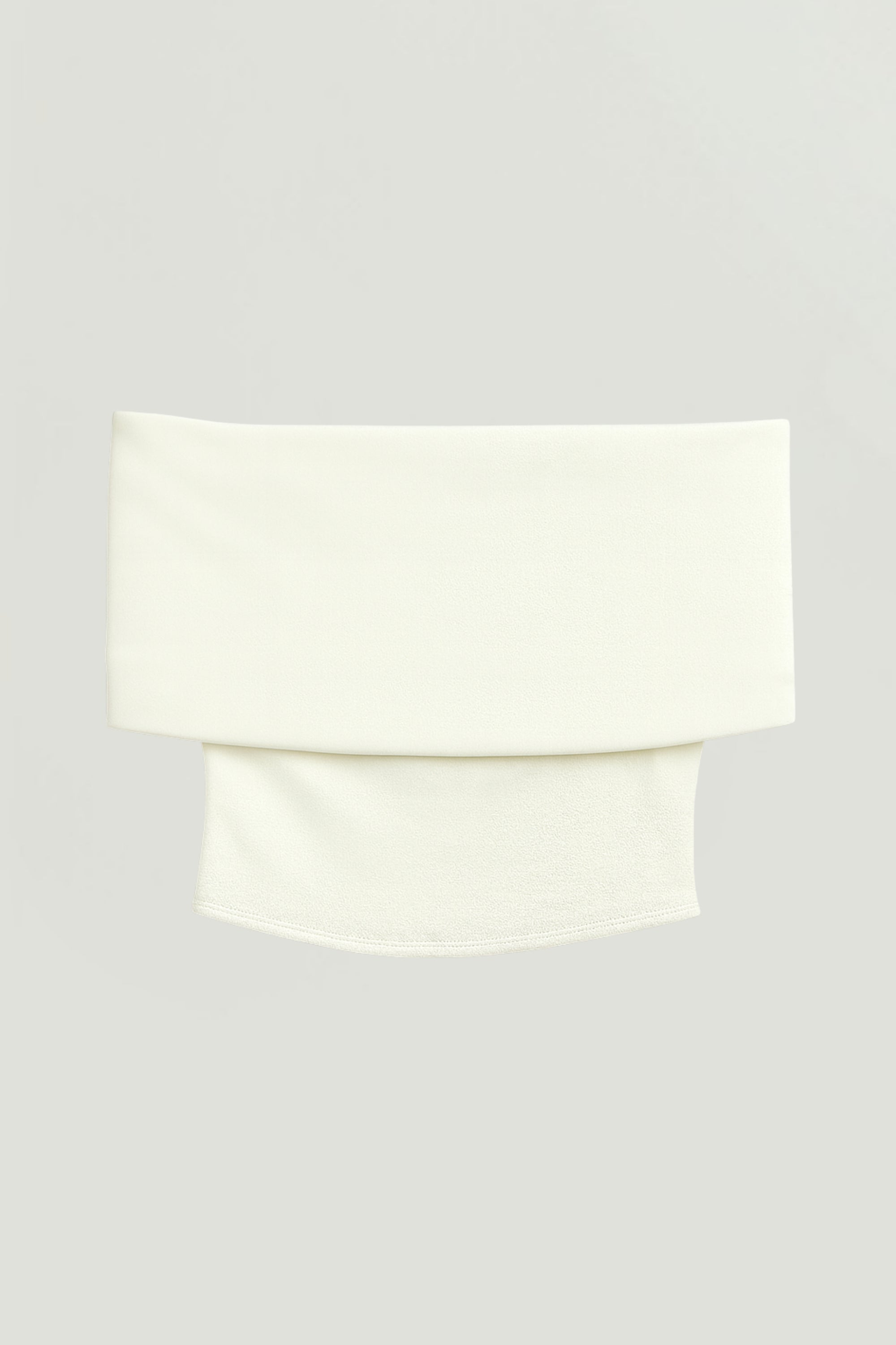 Foldover Zip-Front Bandeau Top