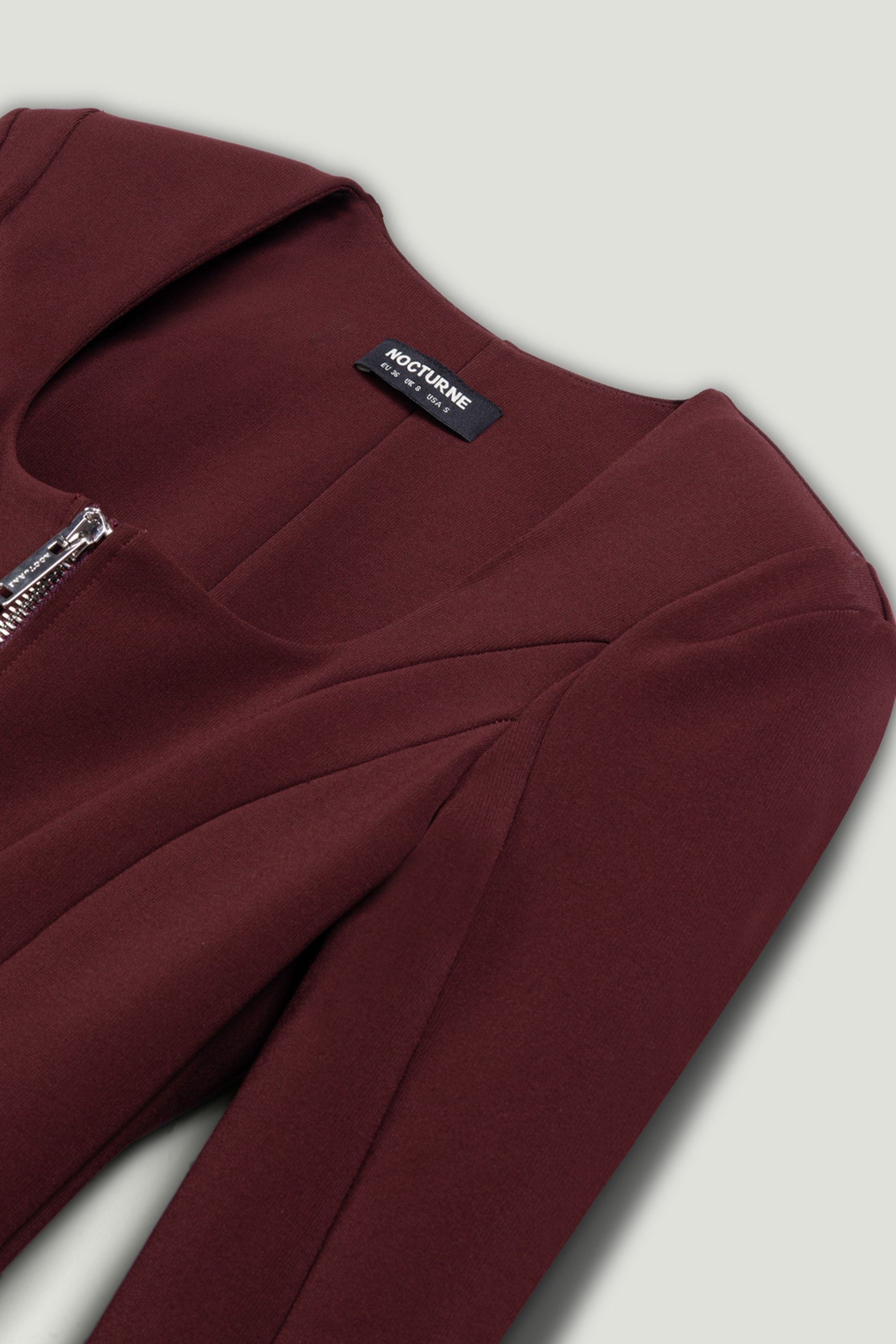 Zip-Front Structured Top