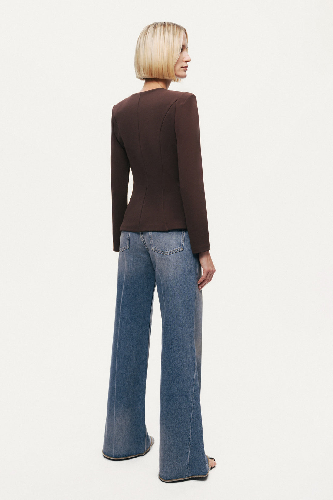 Zip-Front Structured Top