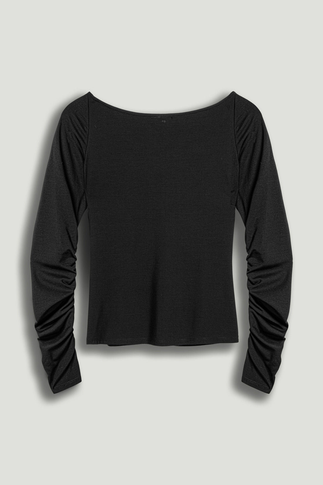 Ruched Front Fitted Long Sleeve Top