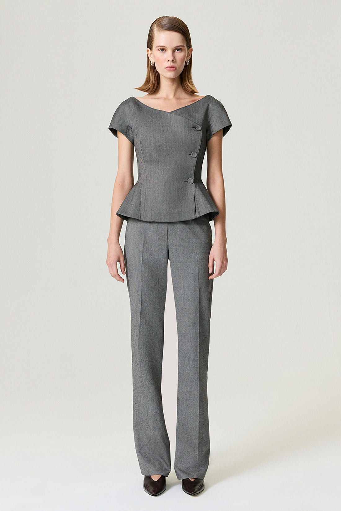 Double-Breasted V-Neck Tailored Vest