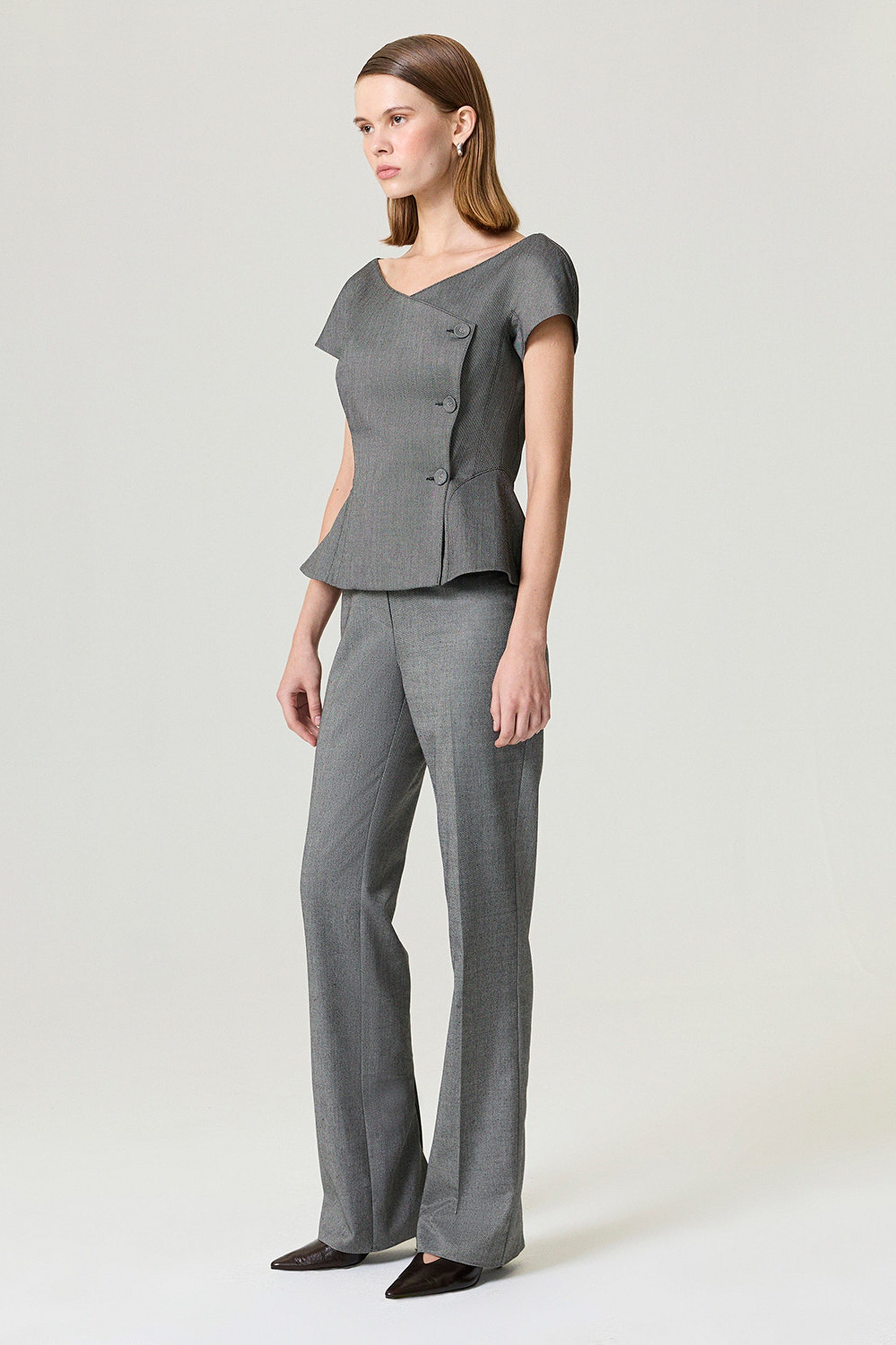 Double-Breasted V-Neck Tailored Vest