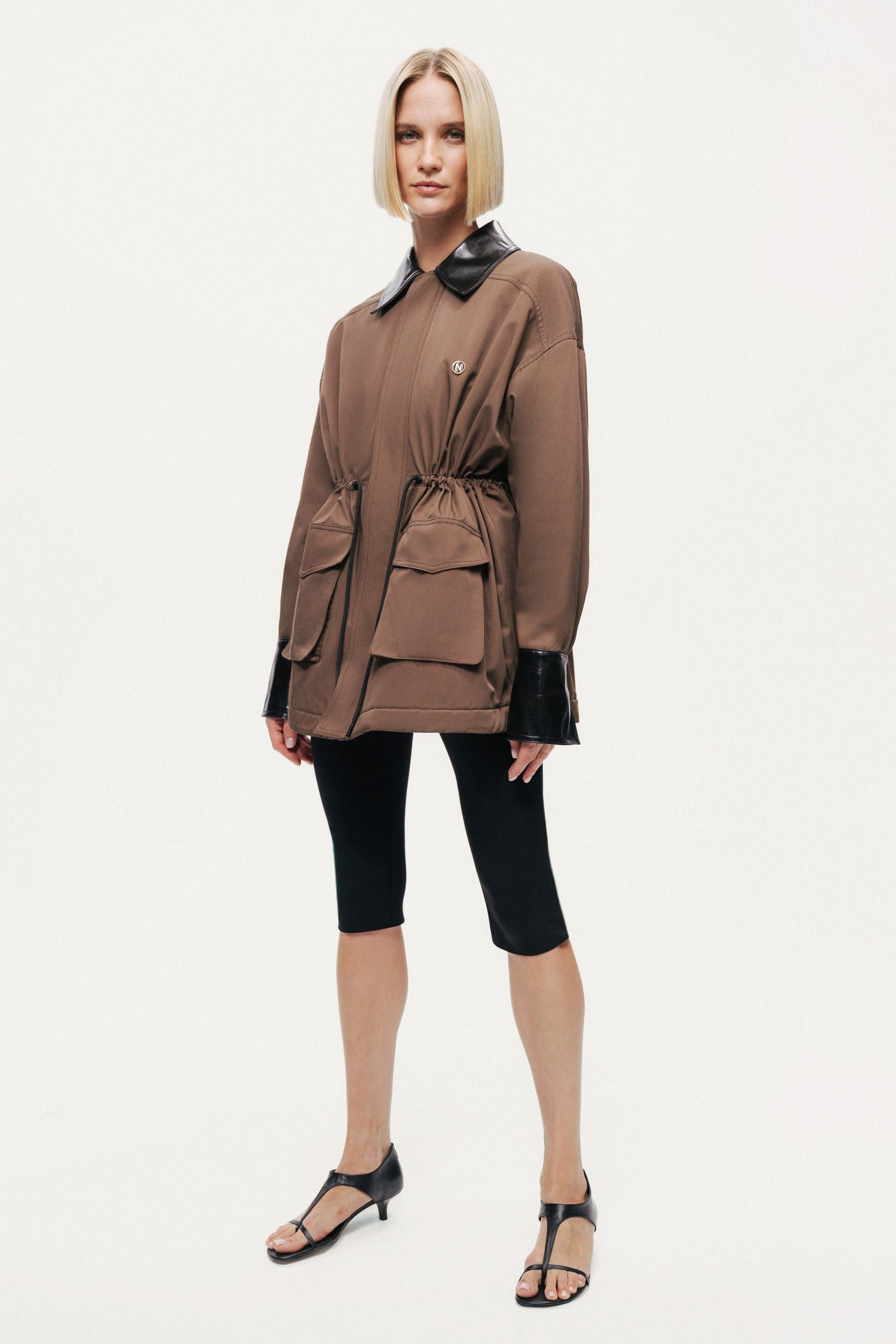 Contrast Collar Utility Jacket