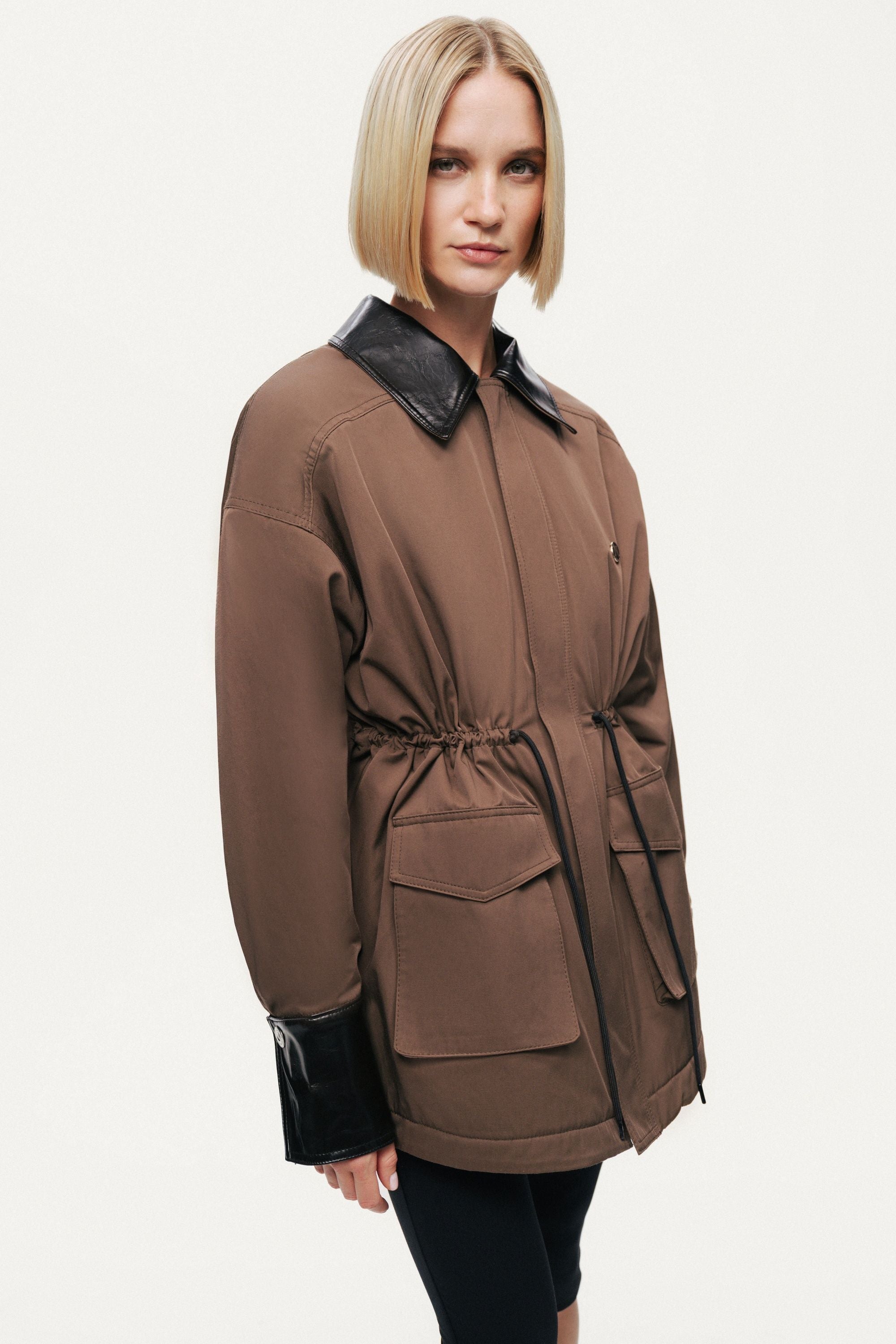 Contrast Collar Utility Jacket