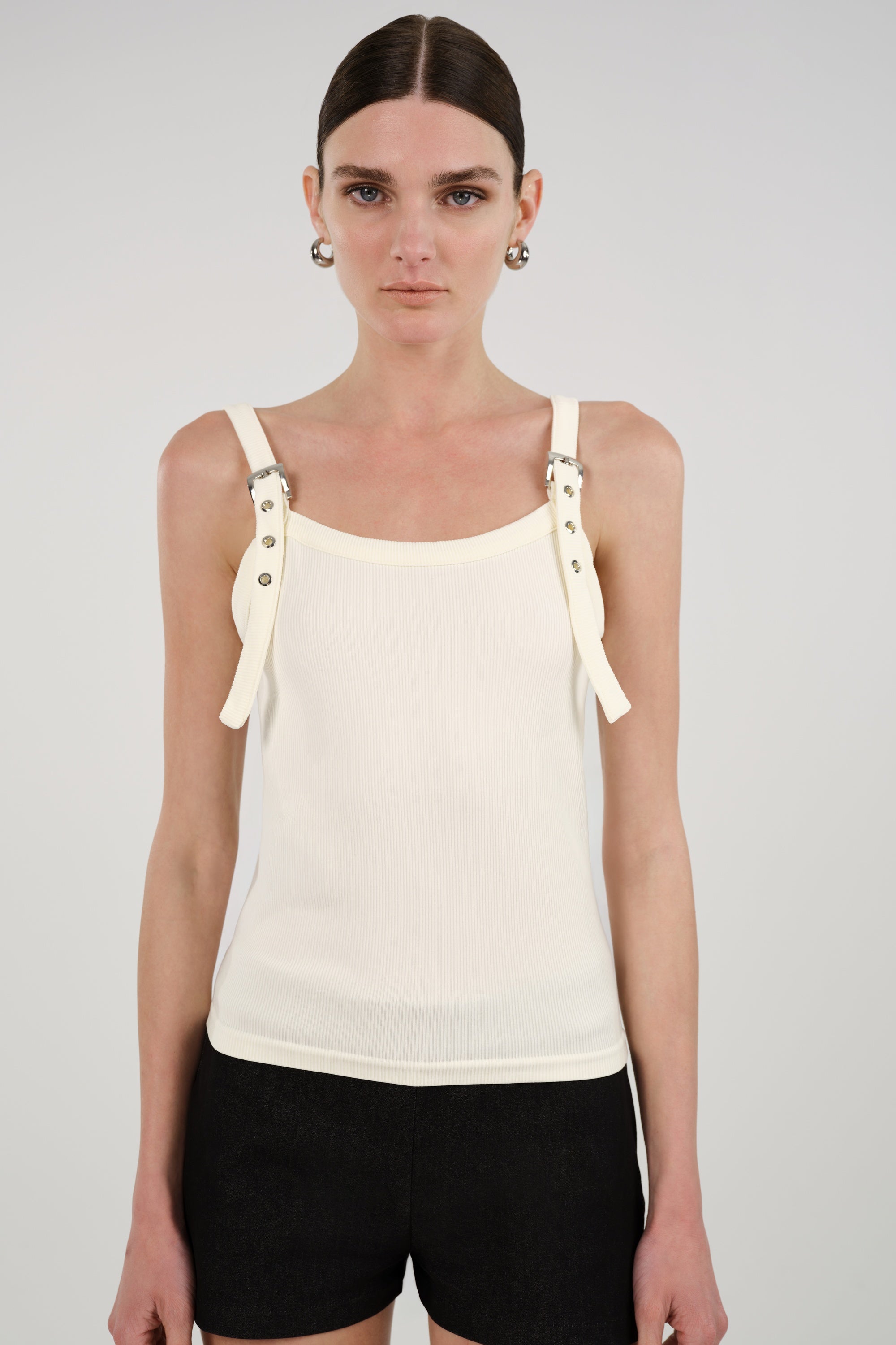 Belted Strap Crop Top