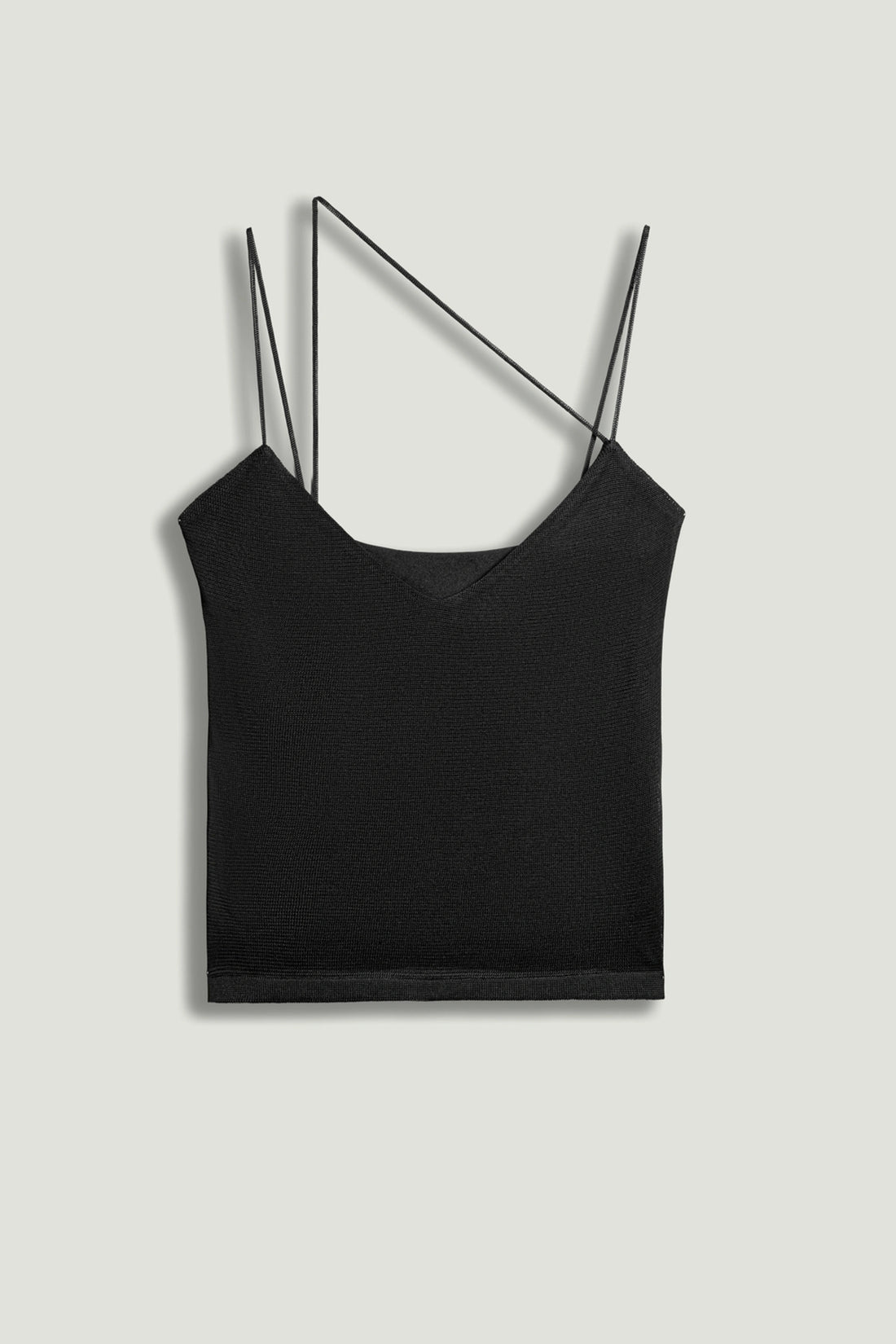 Black Strappy Knit Top