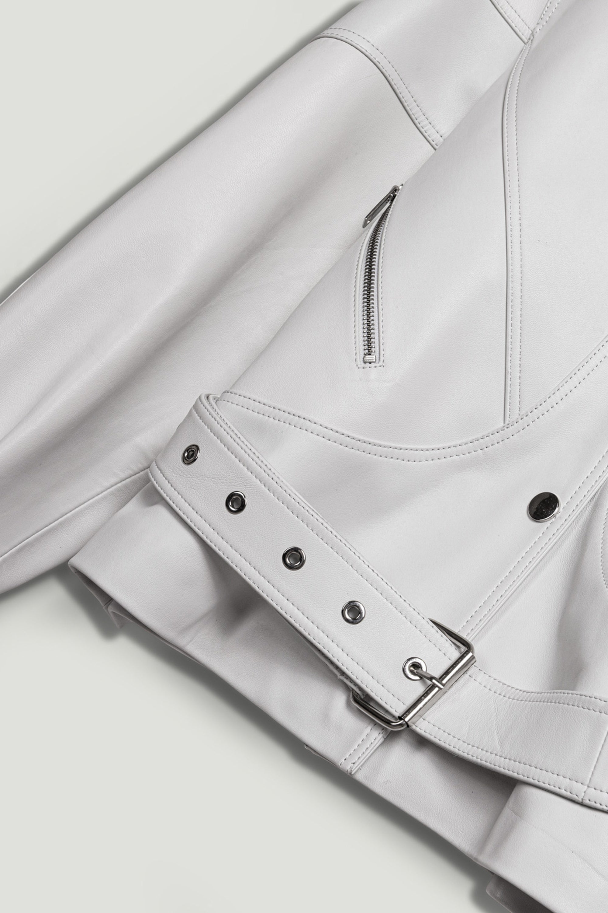 High-Neck Belted Jacket