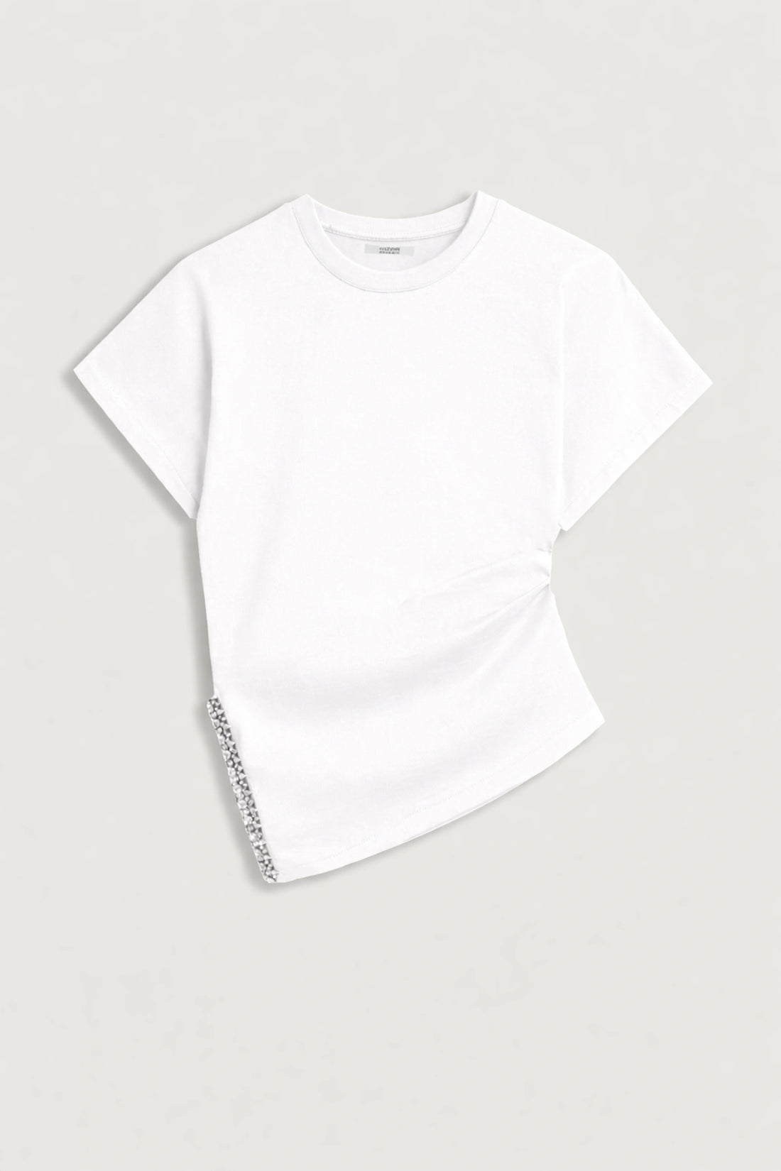 Embellished Asymmetric T-Shirt