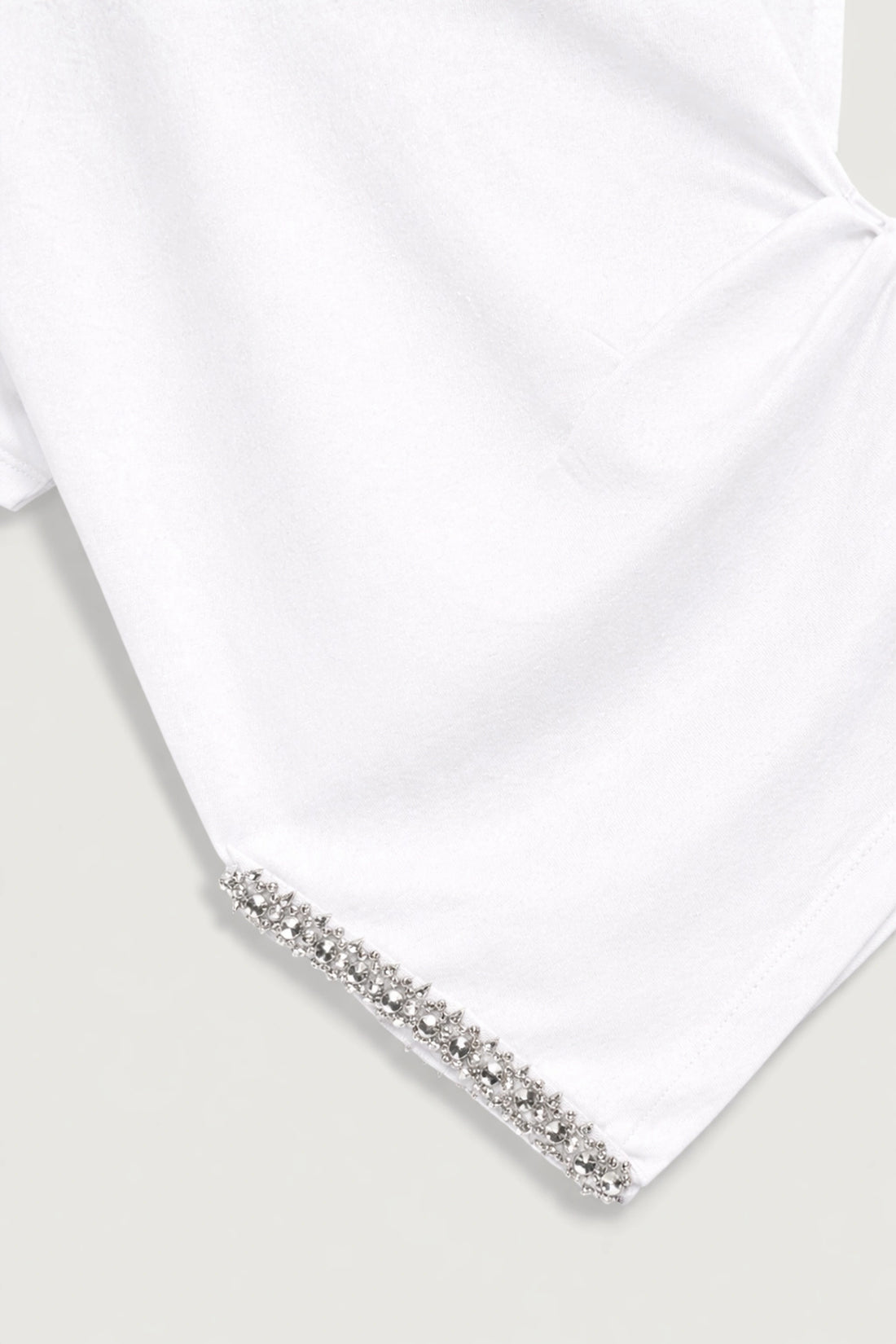 Embellished Asymmetric T-Shirt
