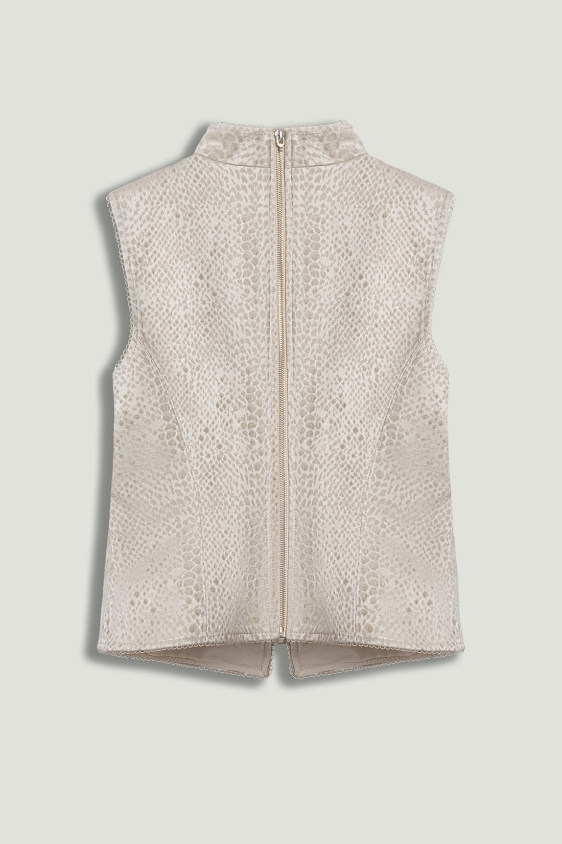 Braid-Trim Bustier Top with Built-In Bra