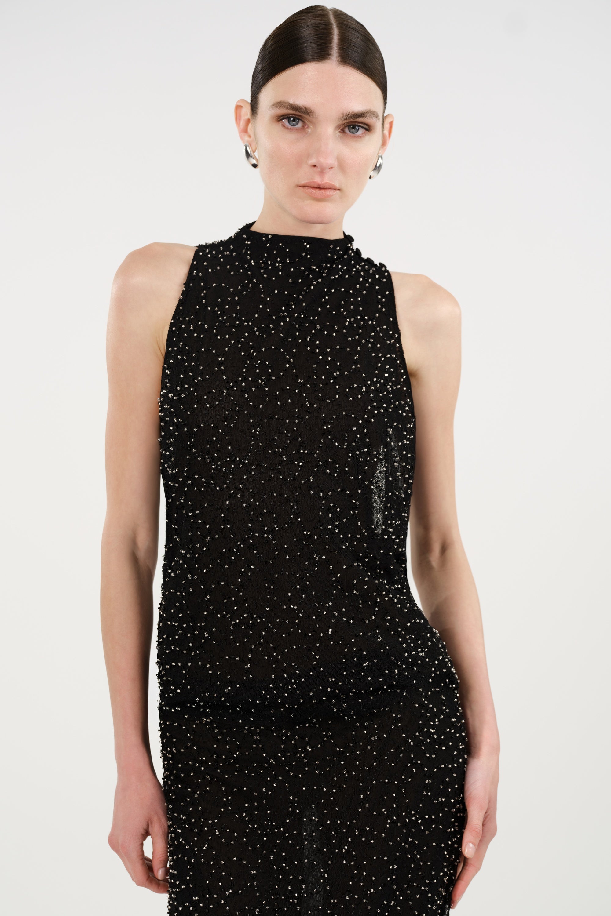 Stone Embellished Maxi Dress