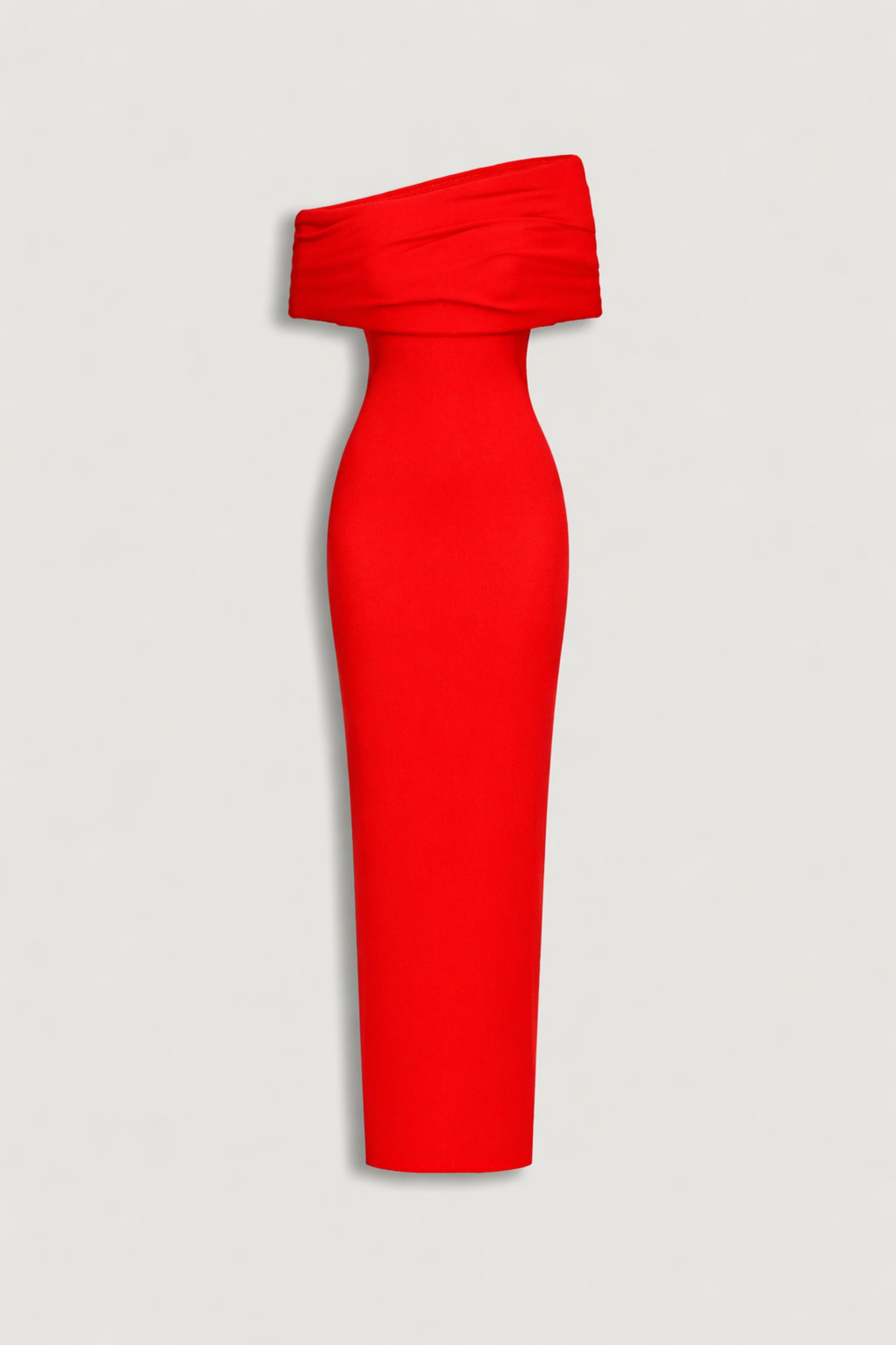 Asymmetric Off-Shoulder Maxi Dress with Cutout Detail