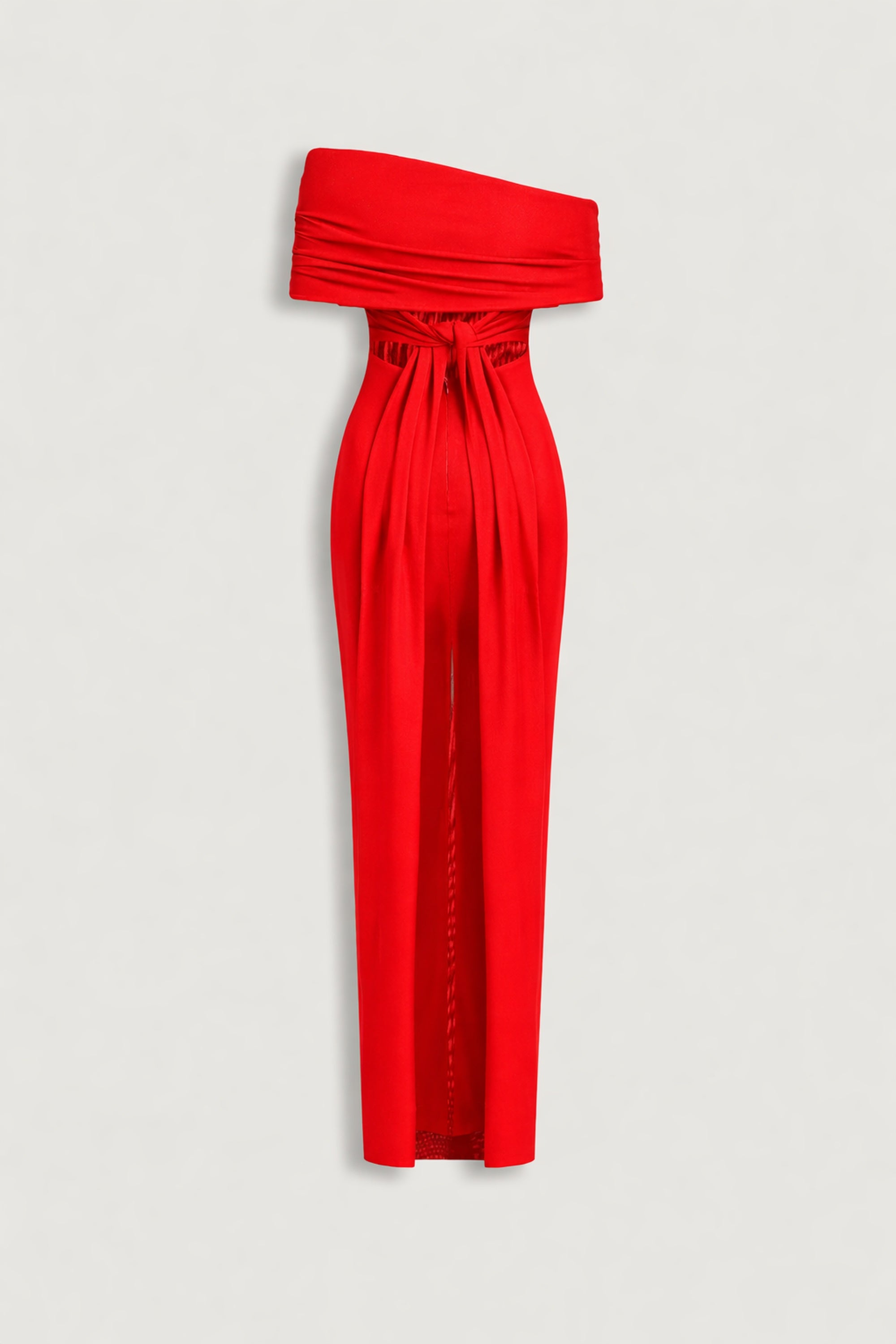 Asymmetric Off-Shoulder Maxi Dress with Cutout Detail