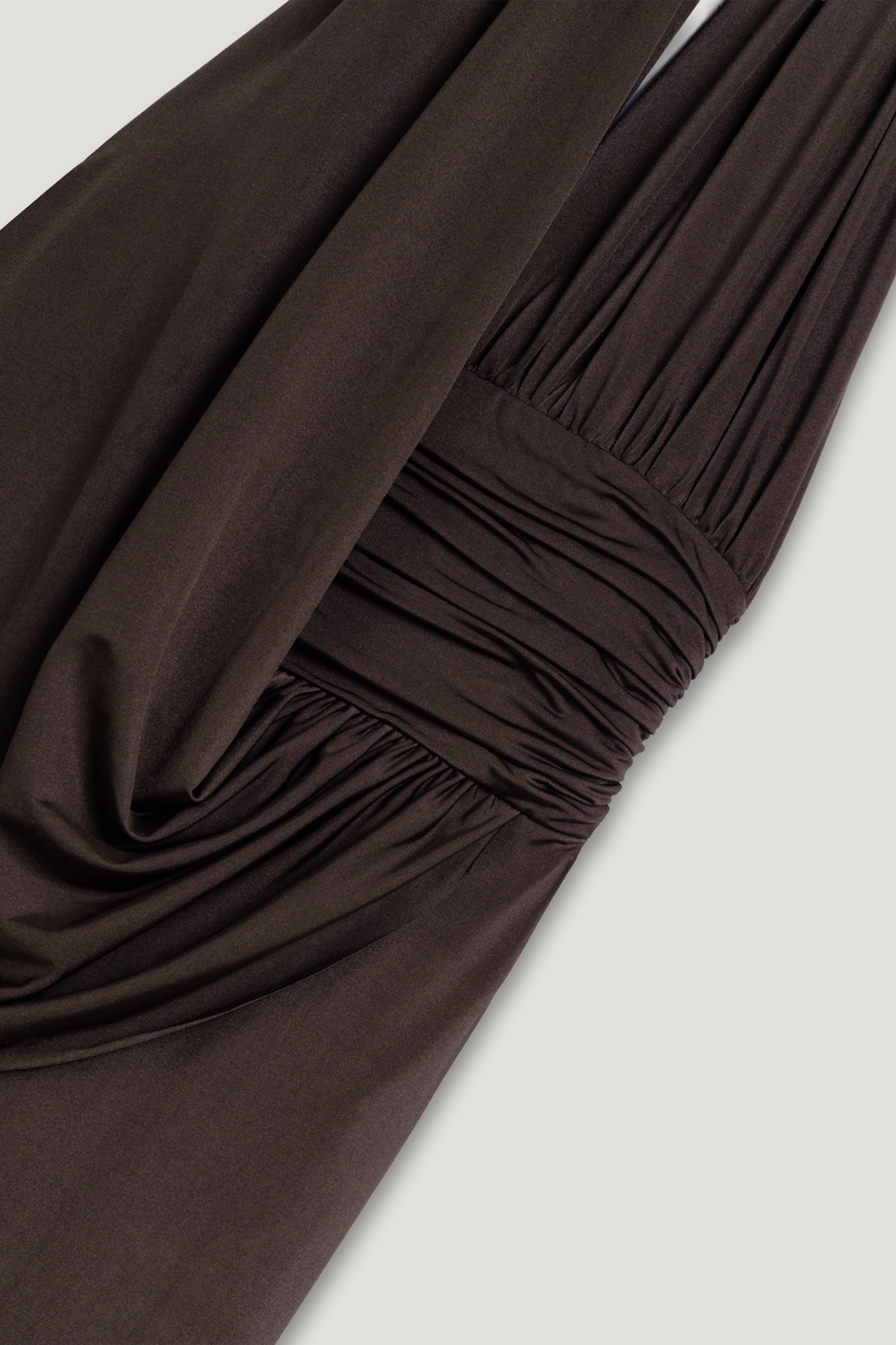 Draped Halterneck Maxi Dress