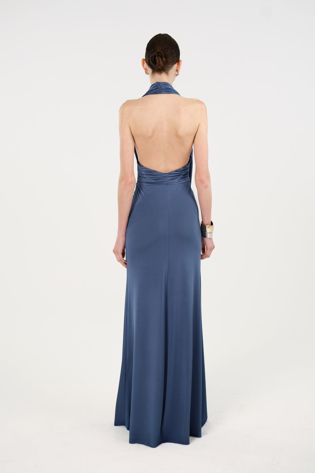 Draped Halterneck Maxi Dress
