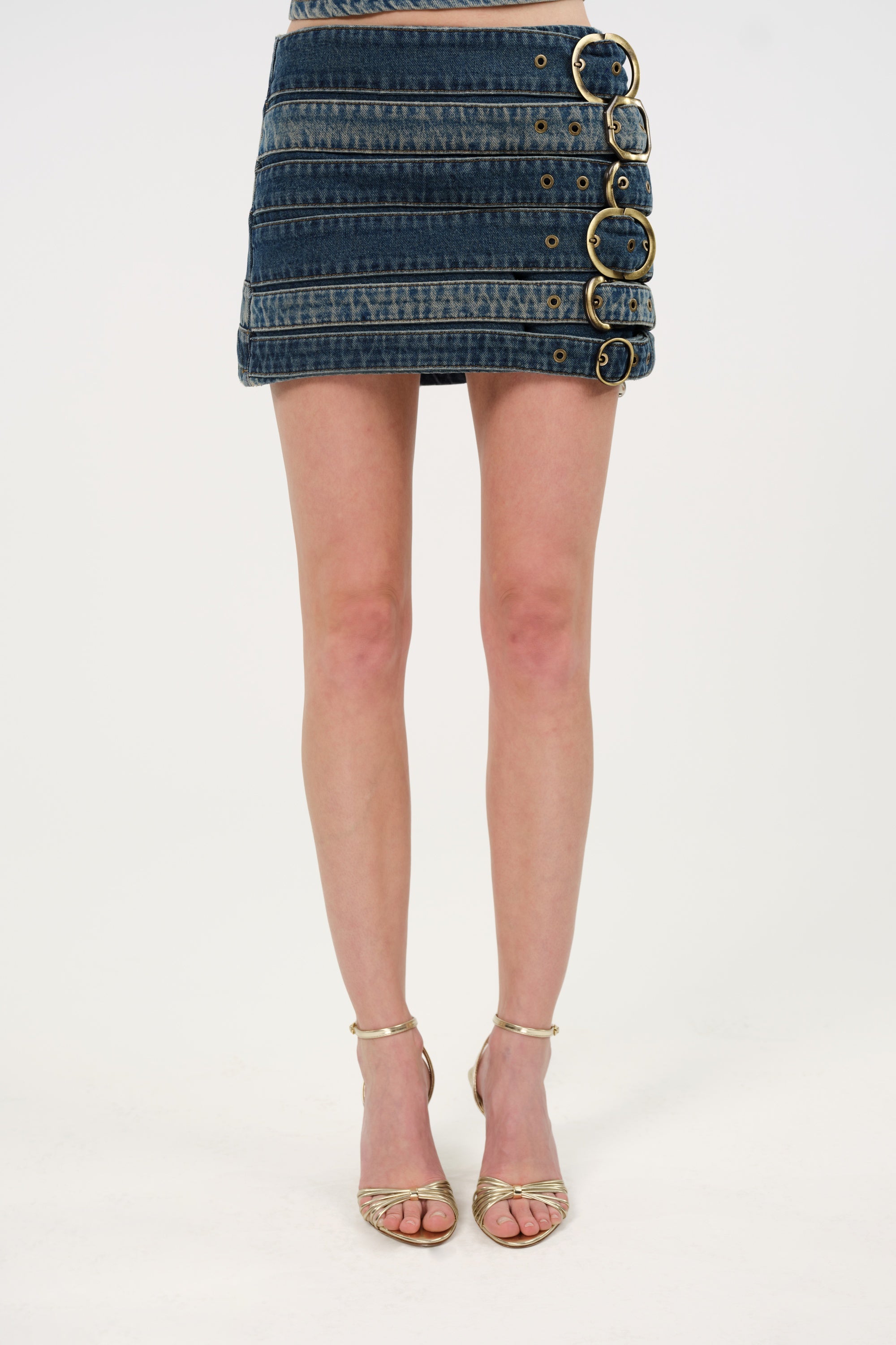 Indigo Denim Mini Skirt