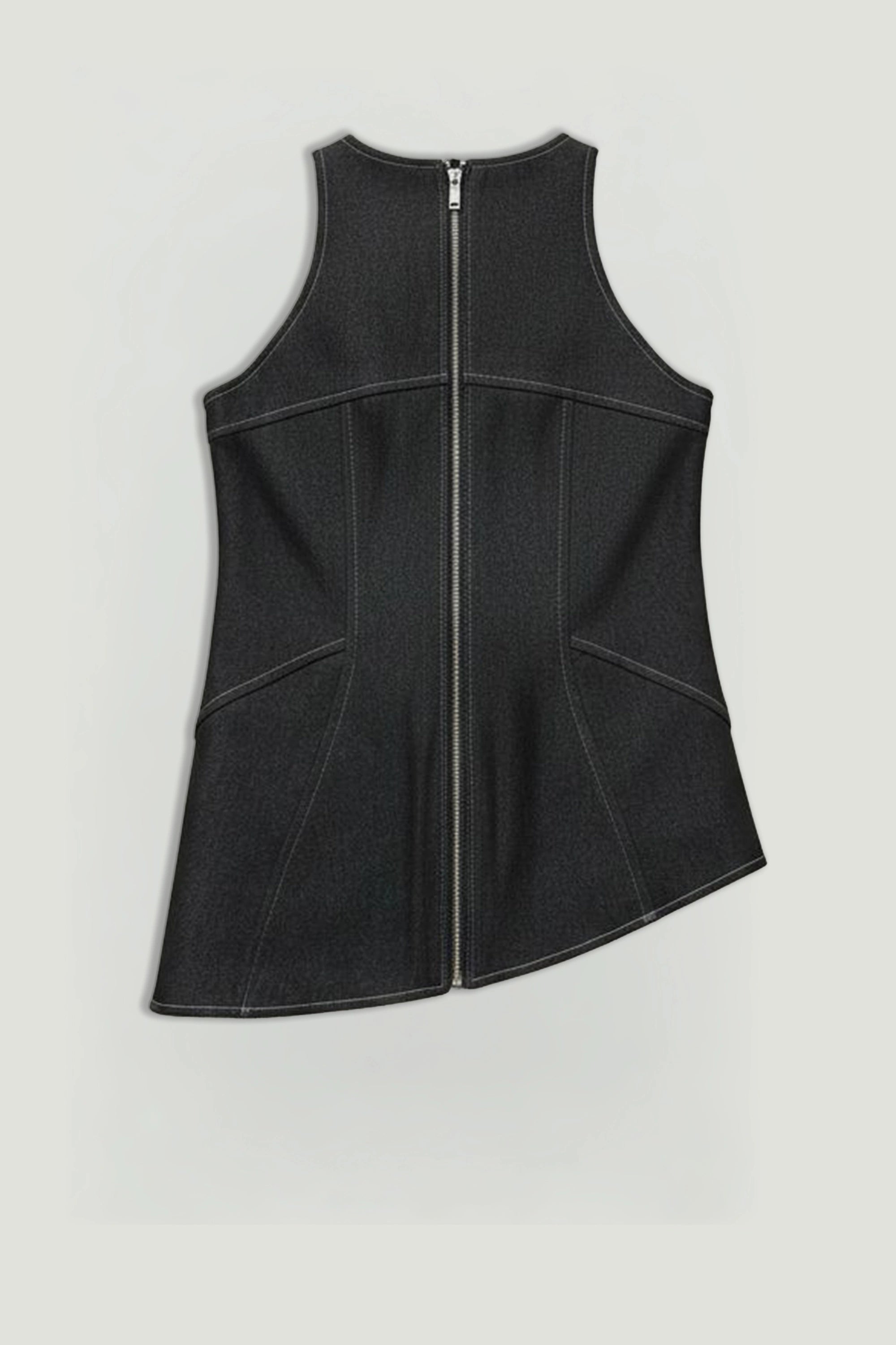 Halter Neck Denim Bustier Top