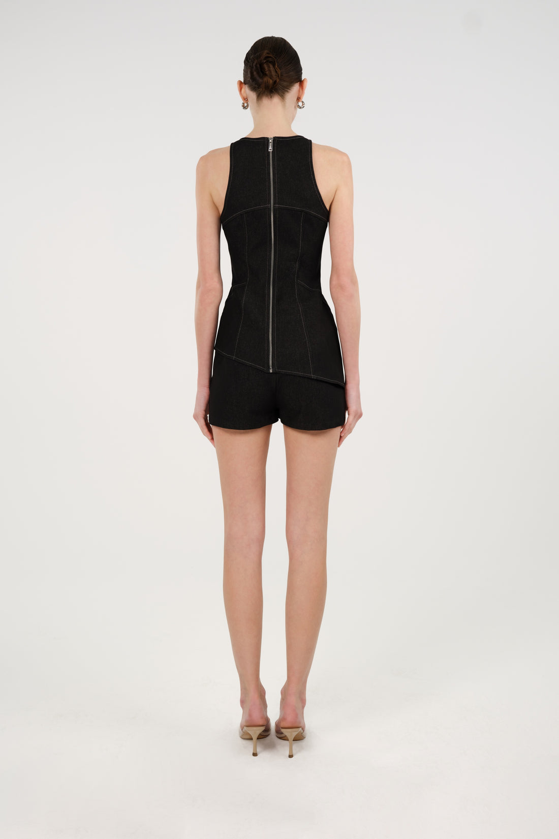 Halter Neck Denim Bustier Top