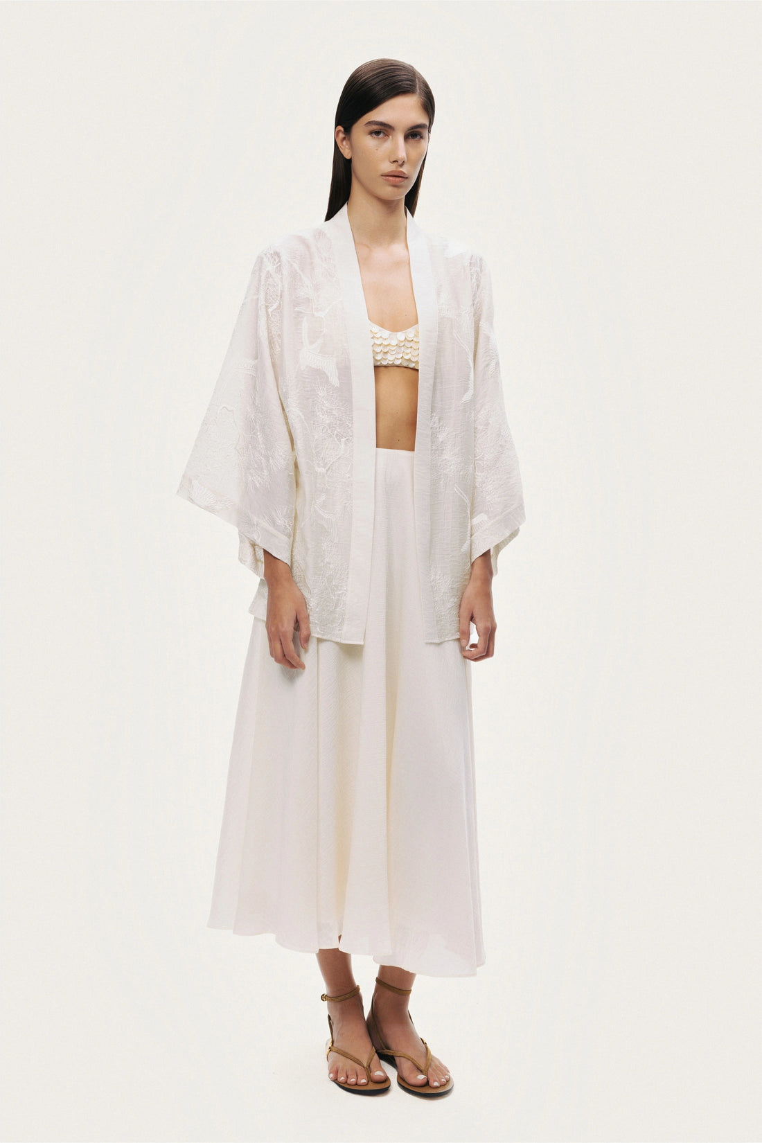 Textured Jacquard Kimono