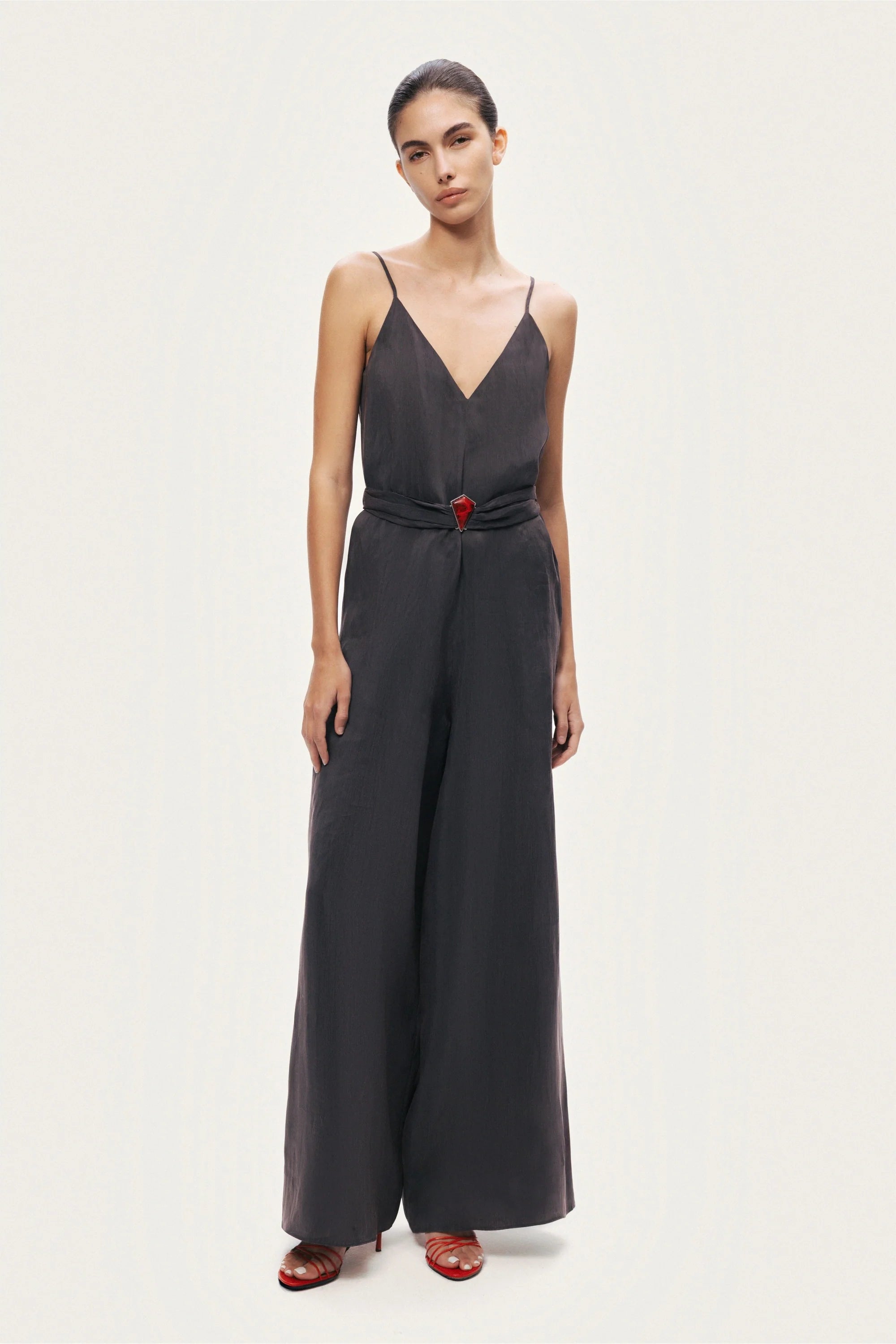 V-Neck Spaghetti Strap Jumpsuit