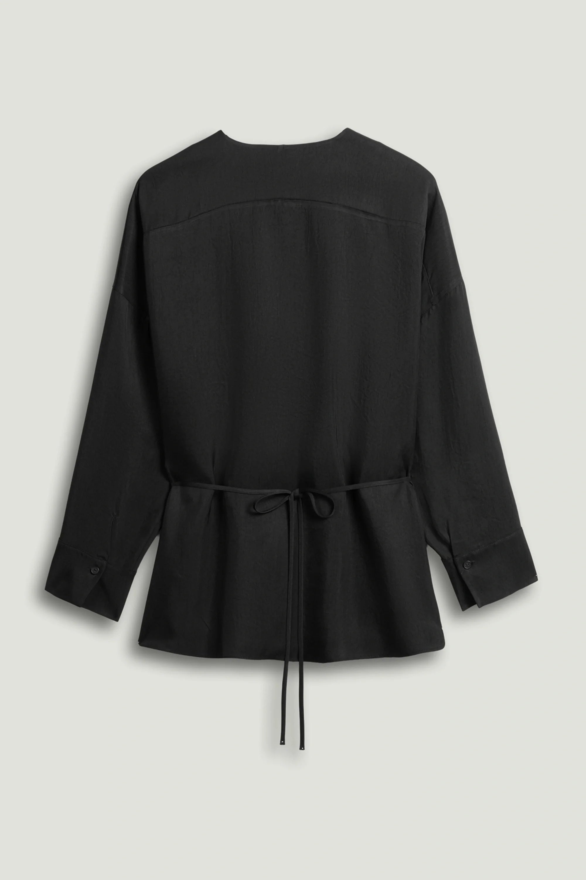 Draped Buckle-Detail Shirt