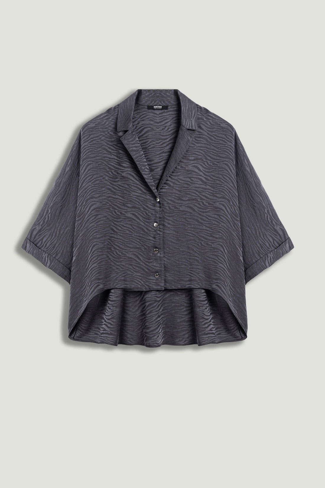 Relaxed Short-Sleeve Textured Shirt