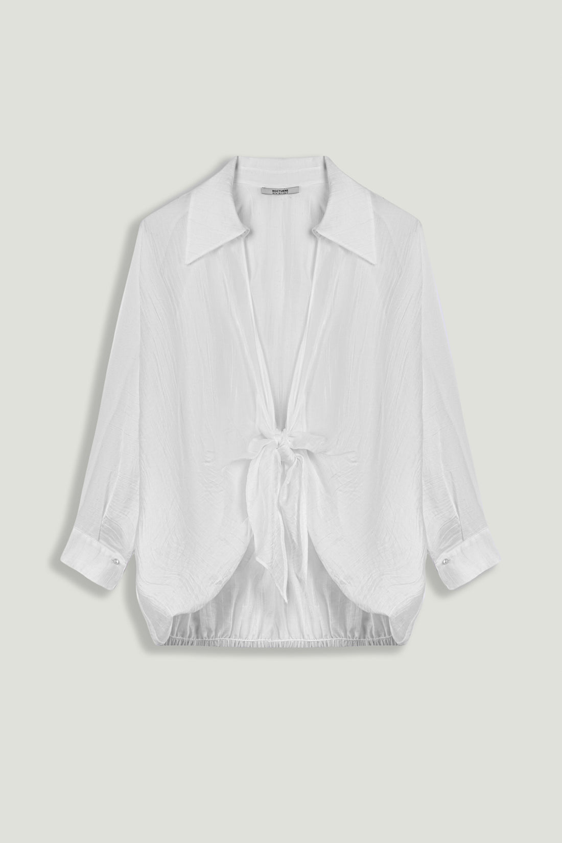 Tie Detail Layered Collar Shirt