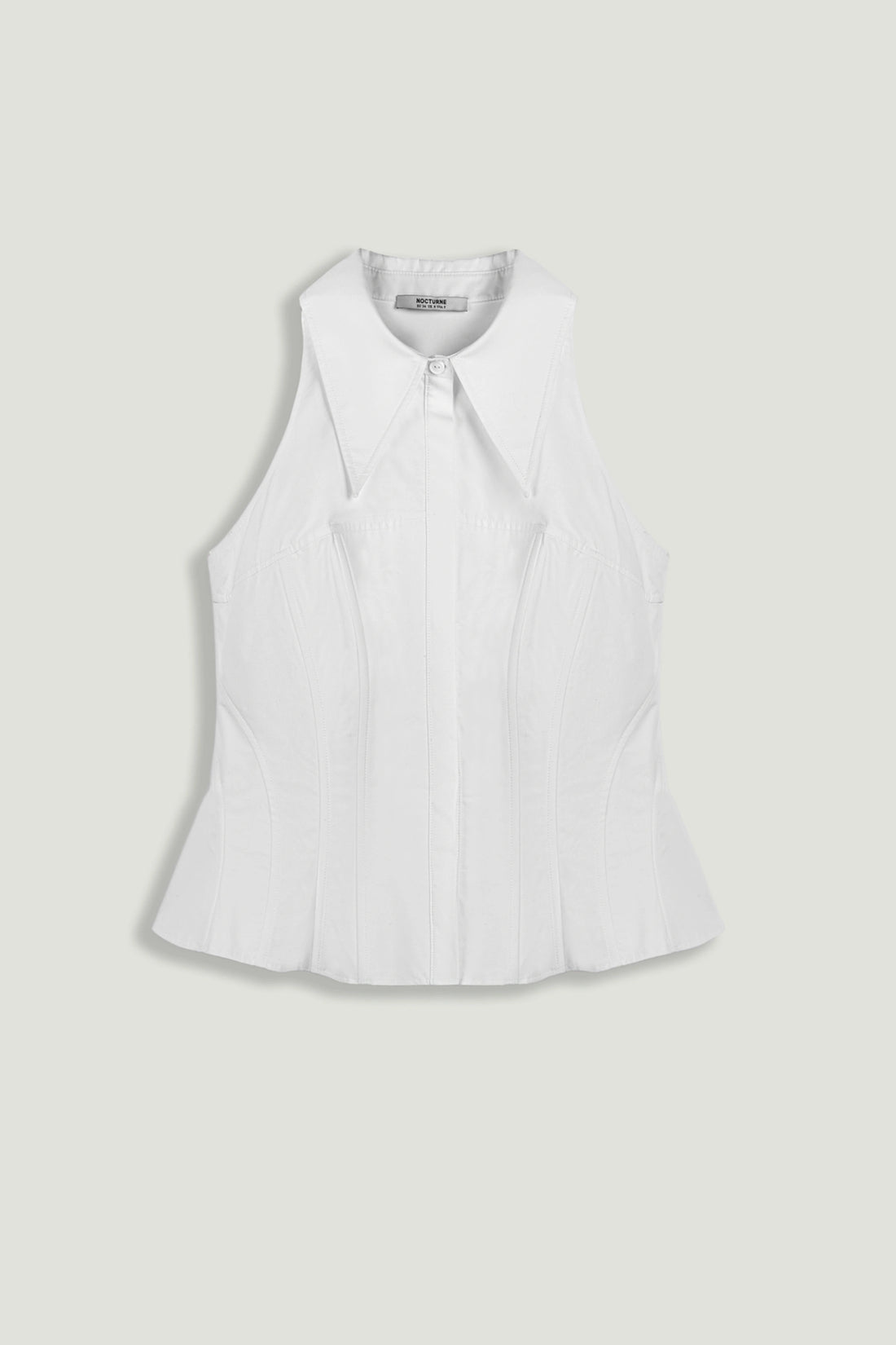 Structured Halter Peplum Top