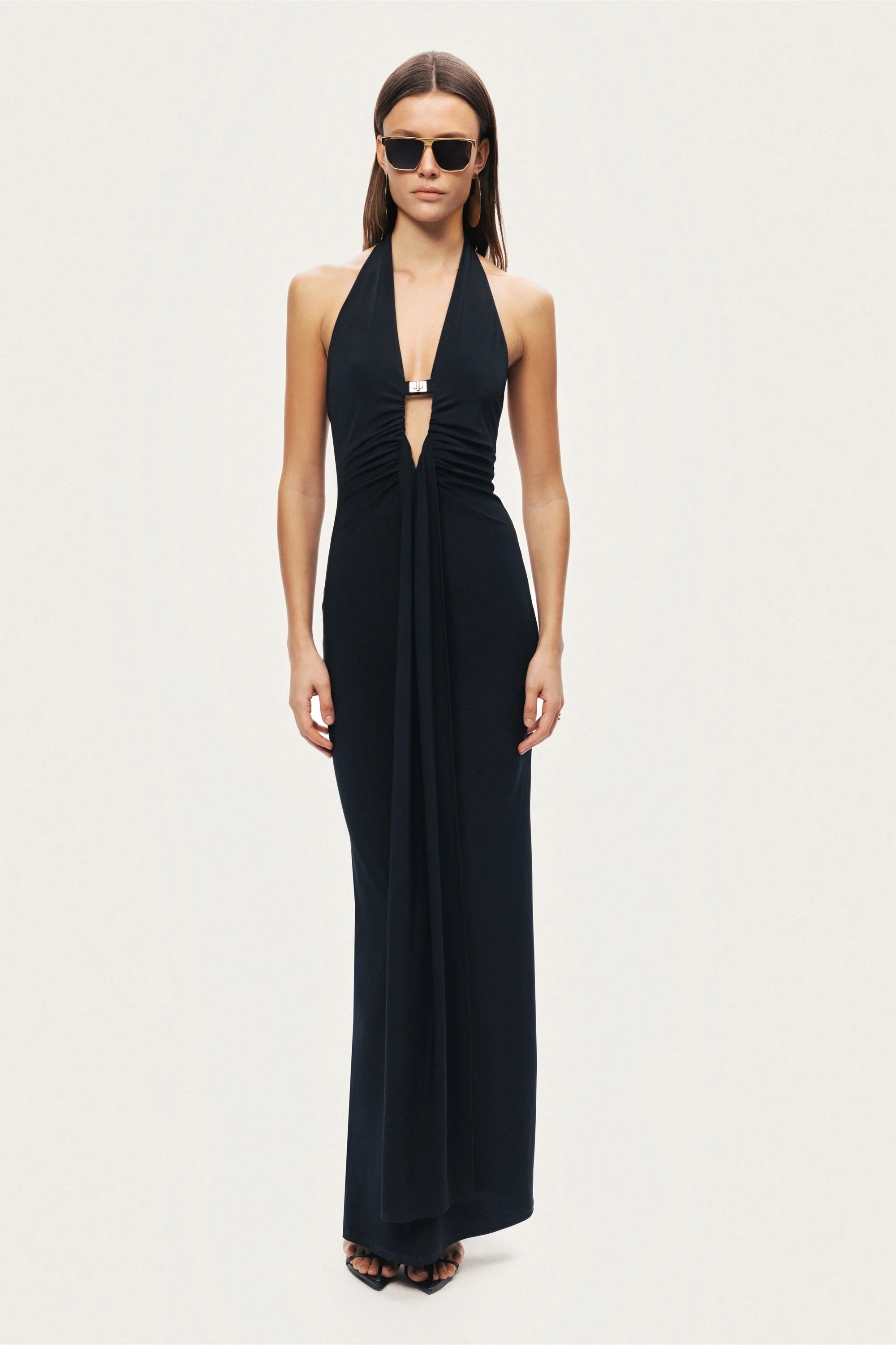 Halter Neck Cut-Out Maxi Dress