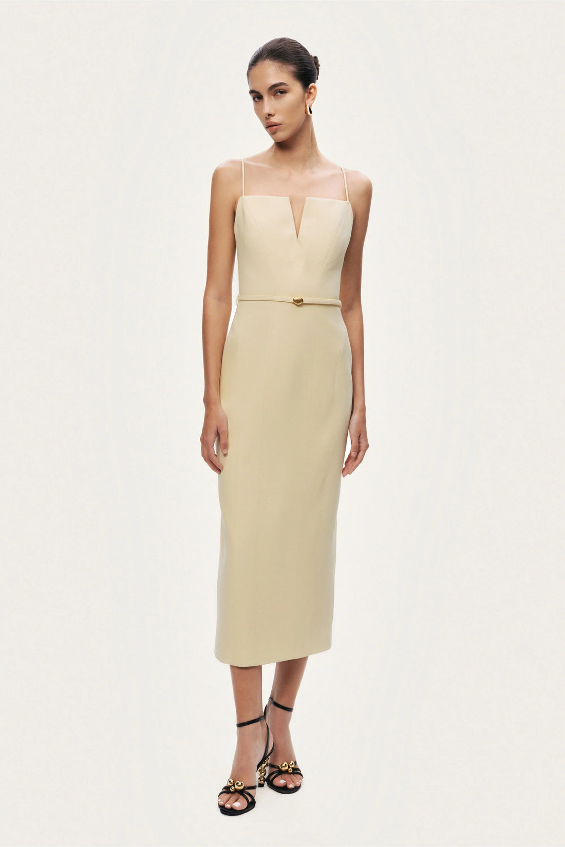 Strappy Belted Midi Dress