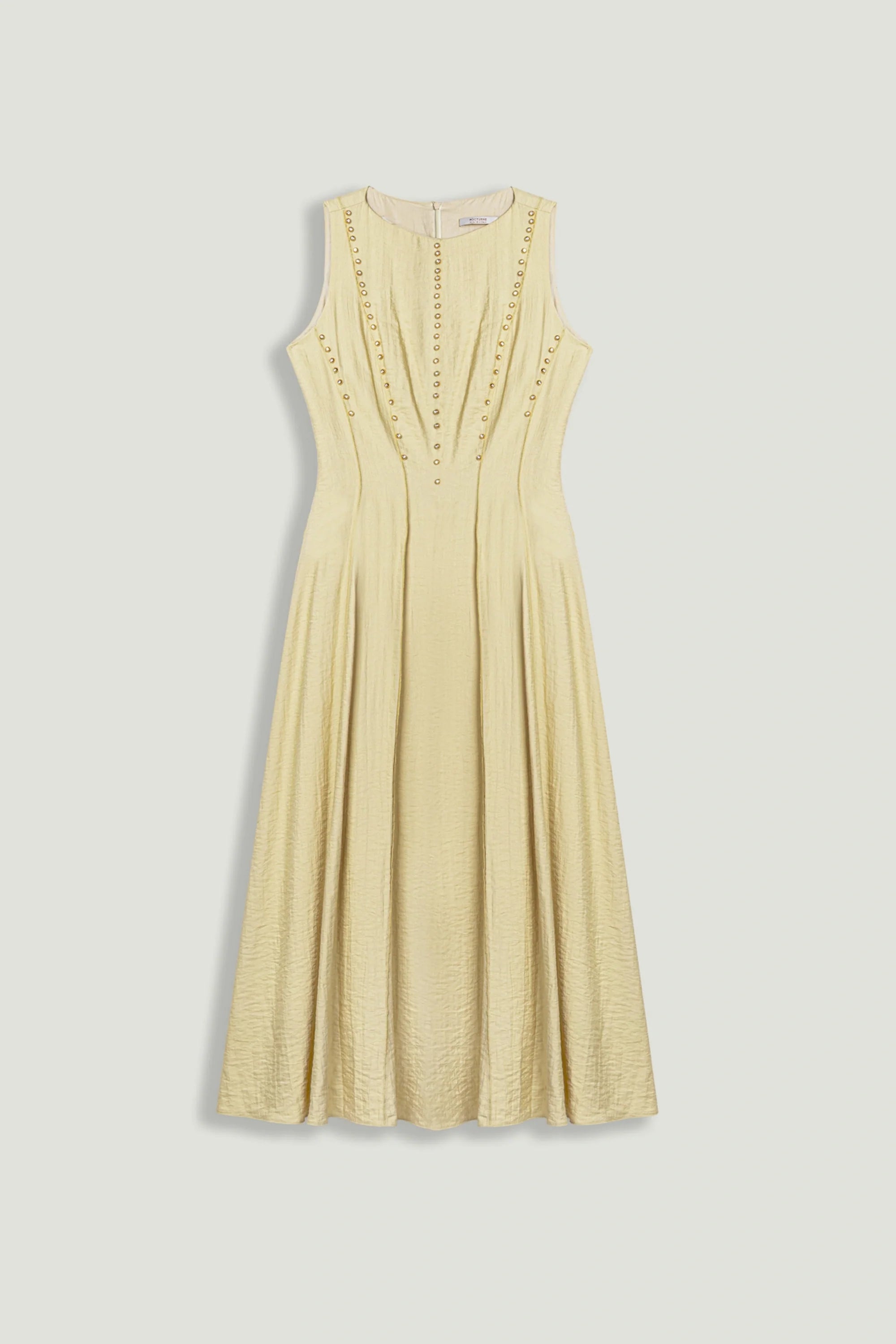 Sleeveless Textured Midi Dress