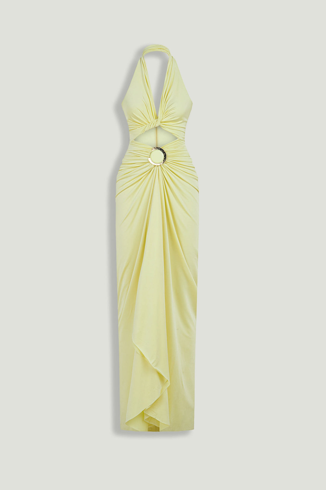 Accessory Detail Cut-Out Maxi Dress