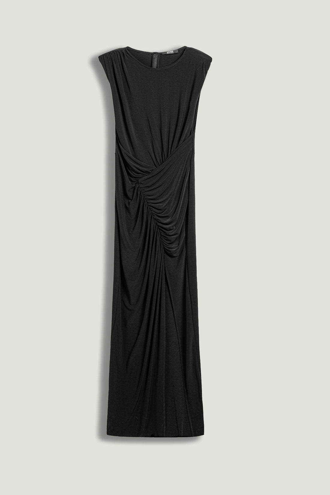 Ruched Side-Slit Maxi Dress