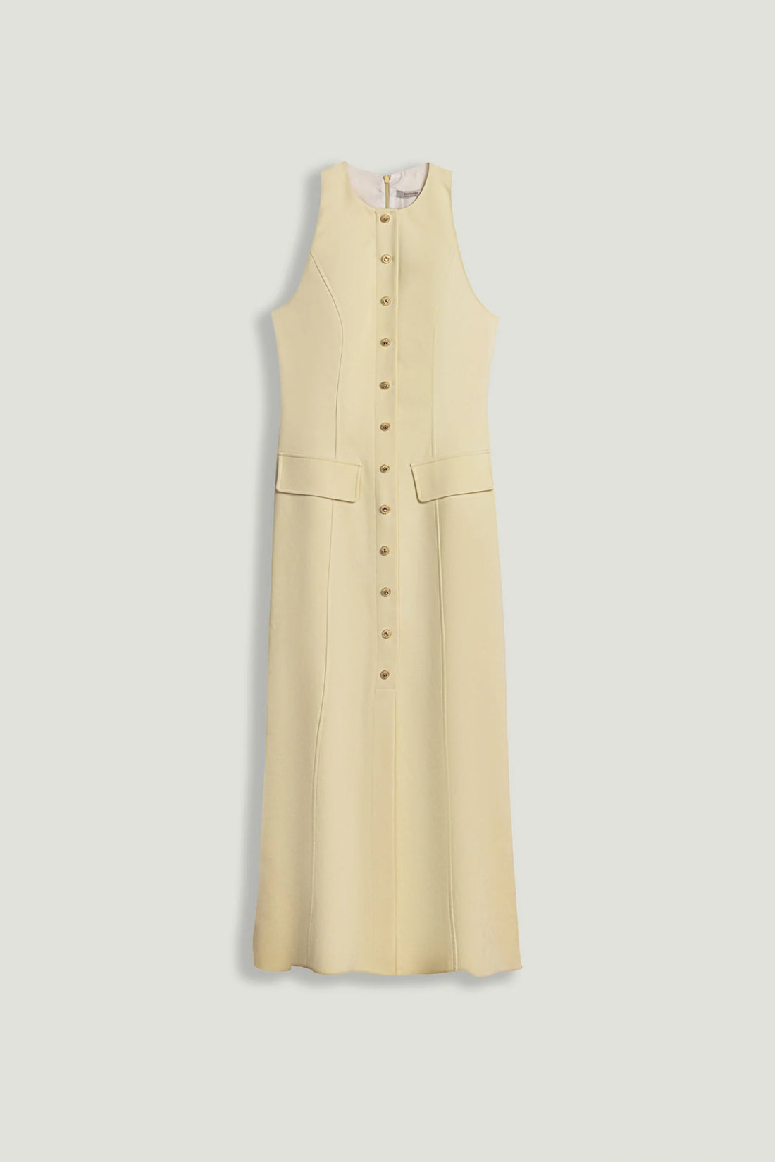 Sleeveless Button-Front Midi Dress